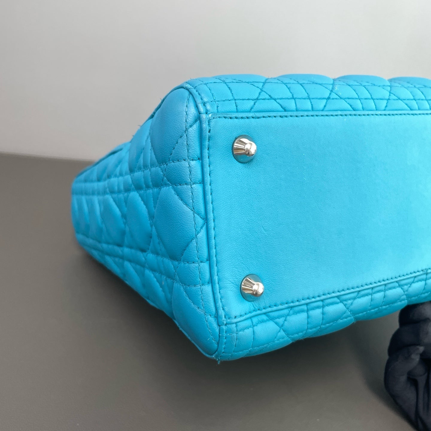 Dior - Lady Dior - Leather - Blue - (large)