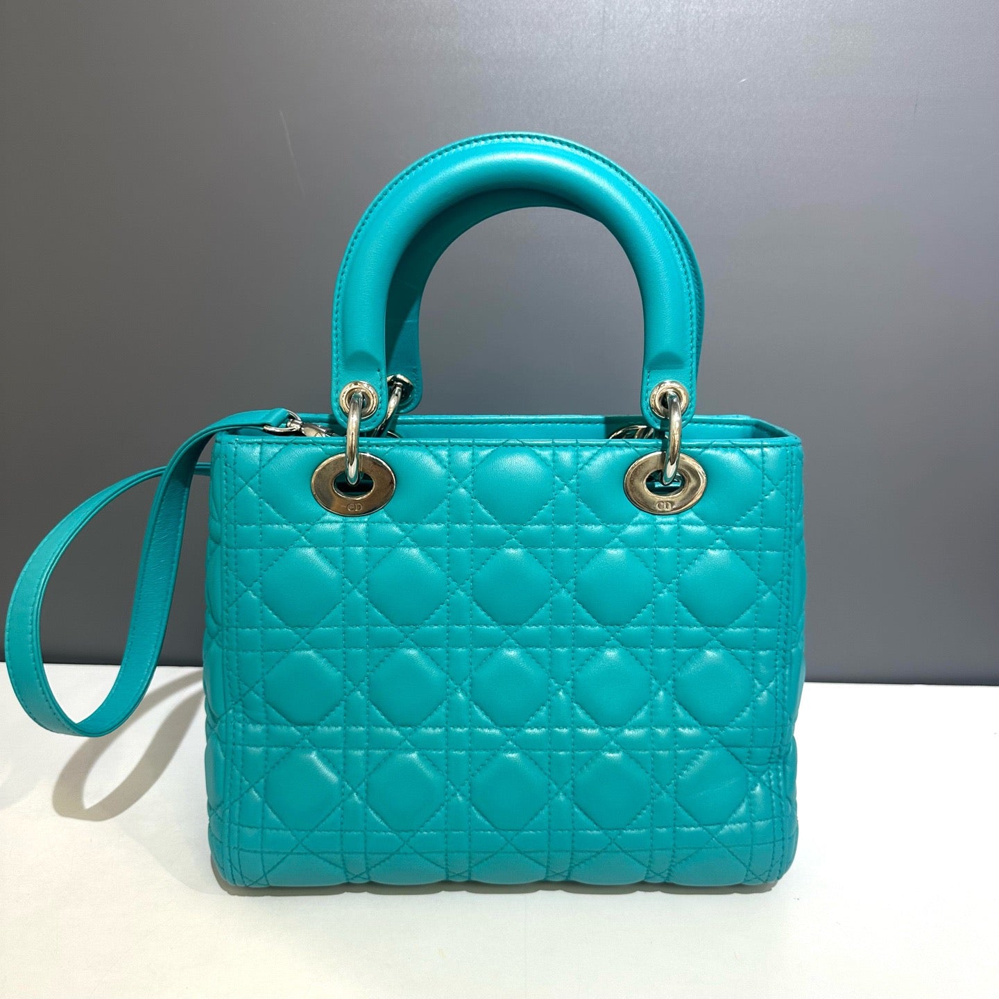 Dior - Lady Dior - Leather - Blue - (medium)