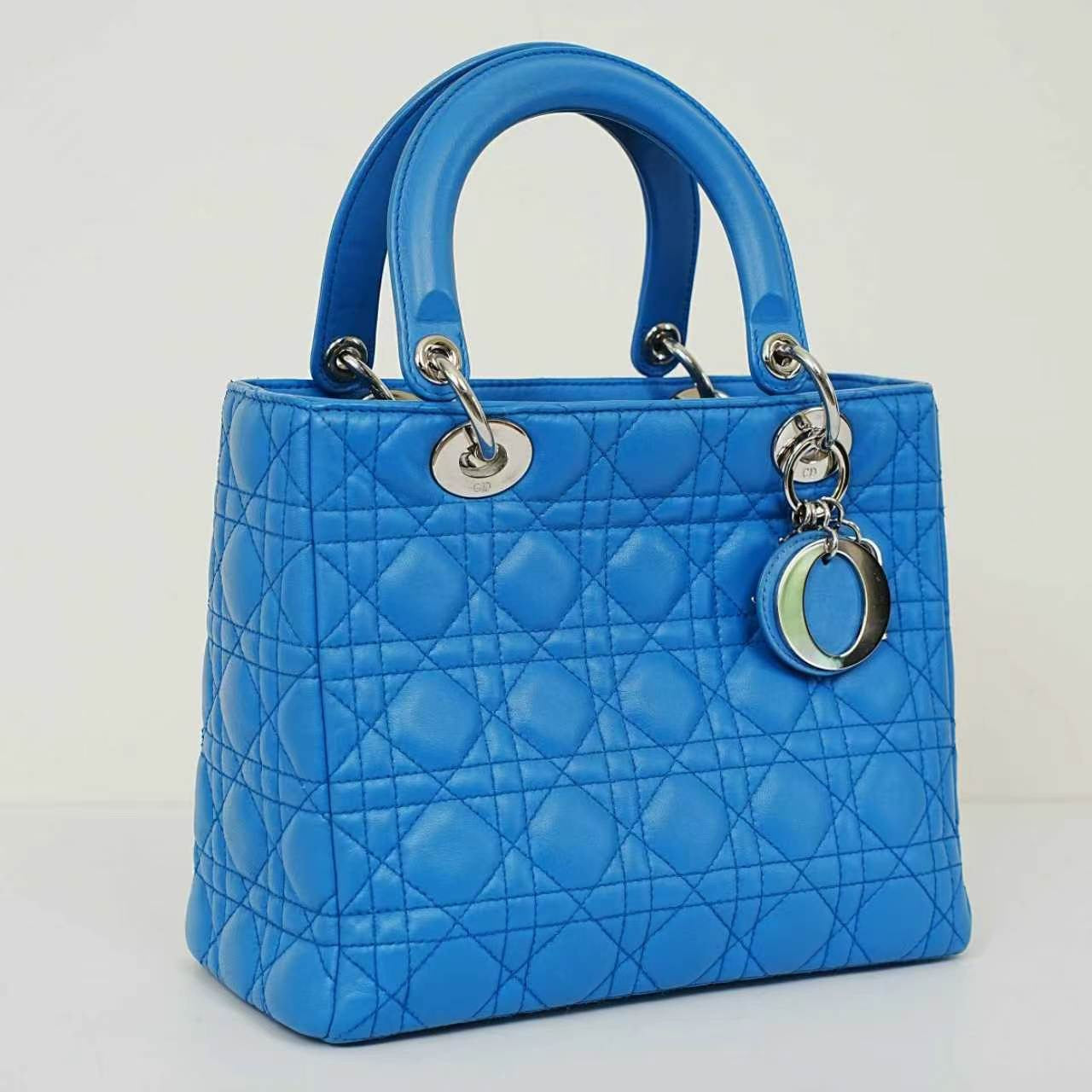 Dior - Lady Dior - Leather - Blue - (medium)