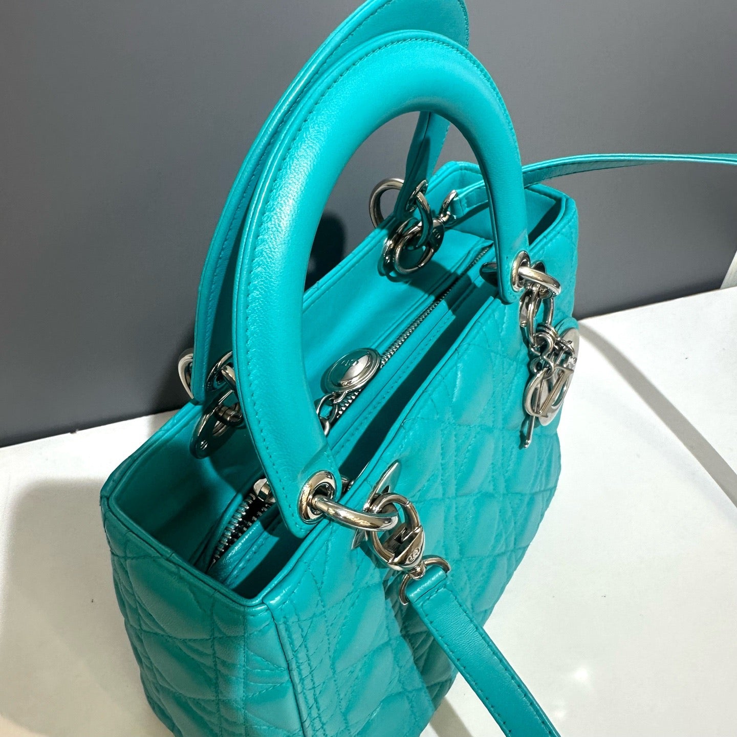 Dior - Lady Dior - Leather - Blue - (medium)