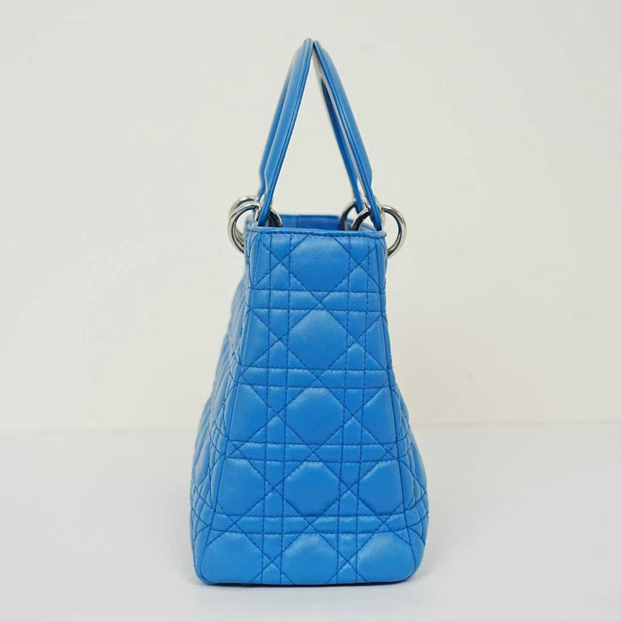 Dior - Lady Dior - Leather - Blue - (medium)
