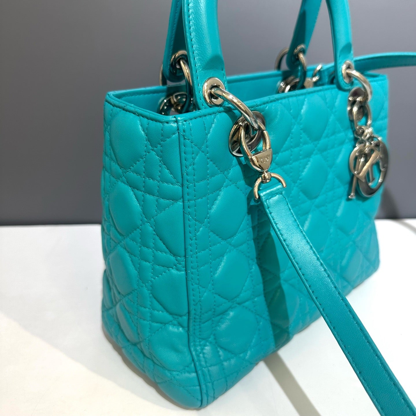 Dior - Lady Dior - Leather - Blue - (medium)