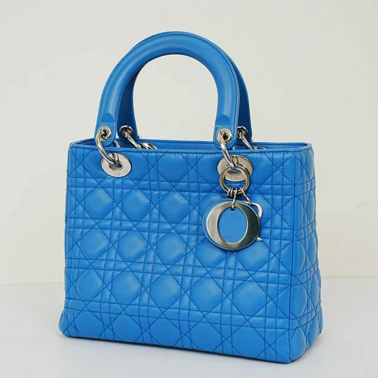 Dior - Lady Dior - Leather - Blue - (medium)