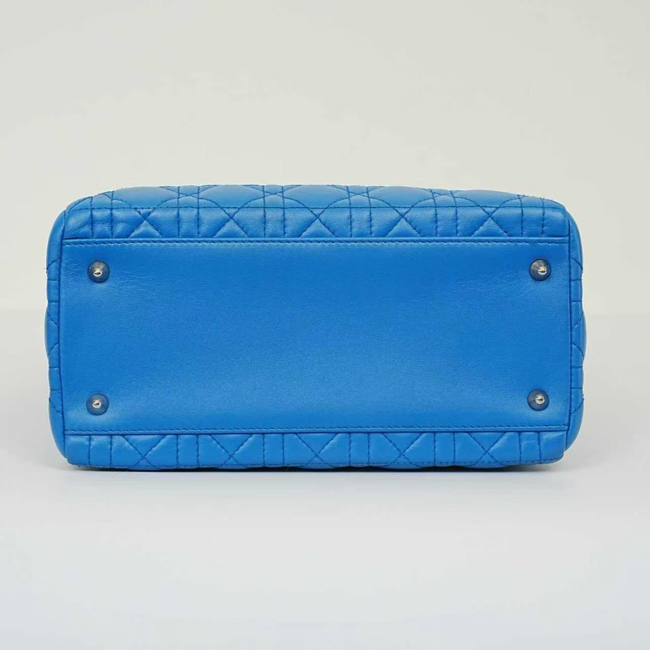 Dior - Lady Dior - Leather - Blue - (medium)
