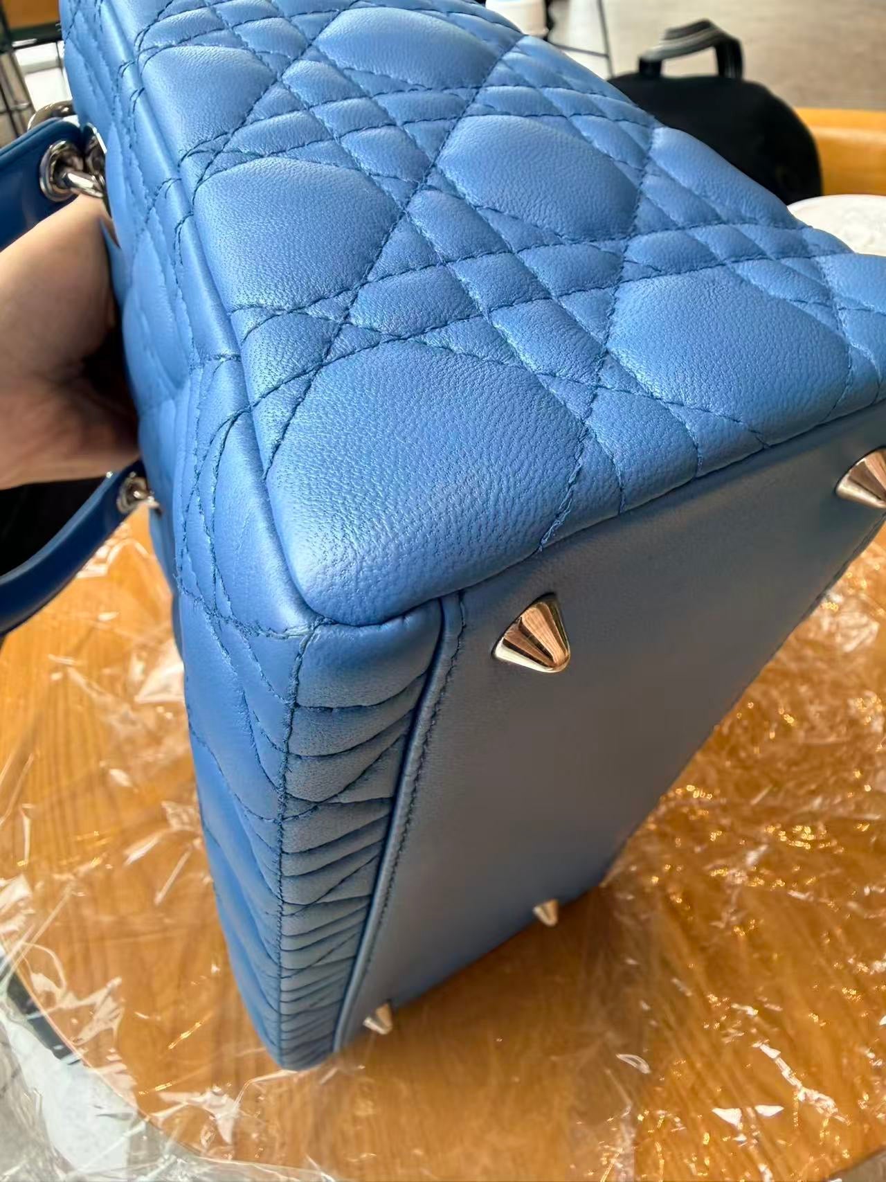 Dior - Lady Dior - Leather - Blue - (medium)