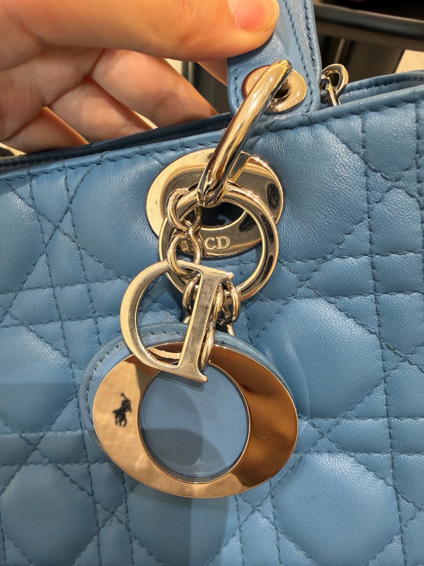 Dior - Lady Dior - Leather - Blue - (medium)