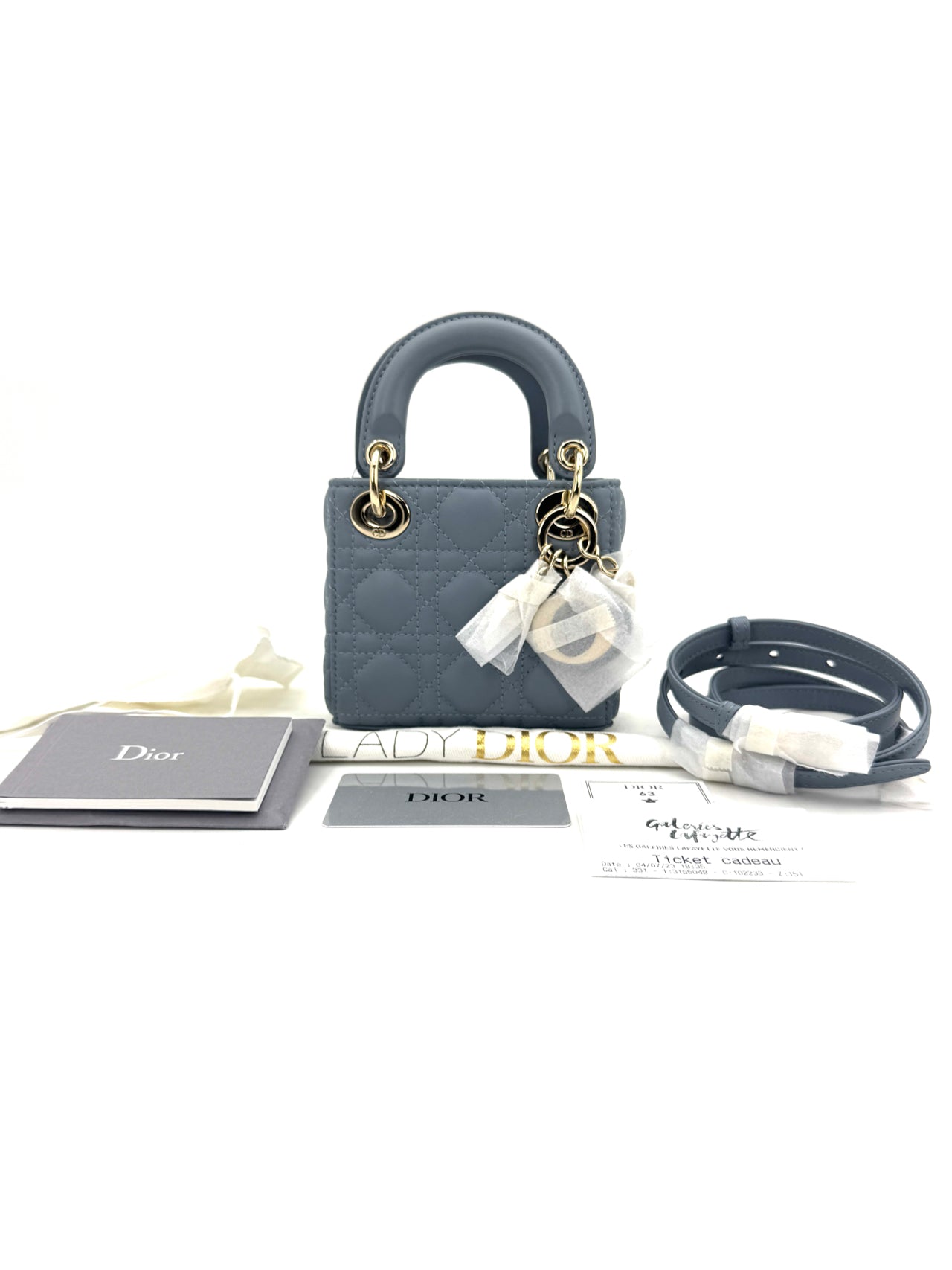 Dior - Lady Dior - Leather - Blue - (mini)