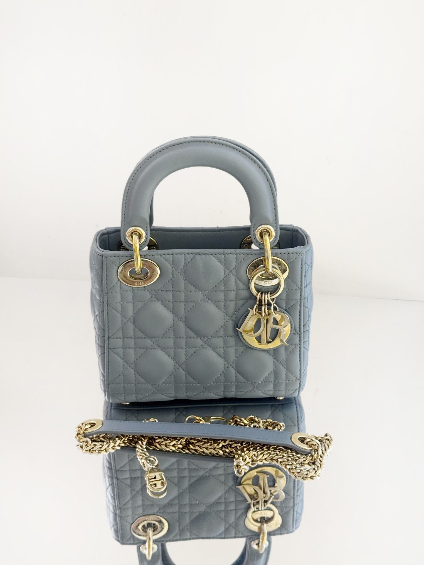 Dior - Lady Dior - Leather - Blue - (mini)