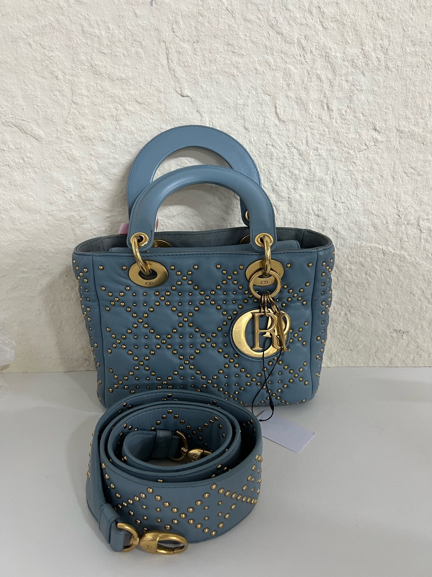 Dior - Lady Dior - Leather - Blue - (mini)