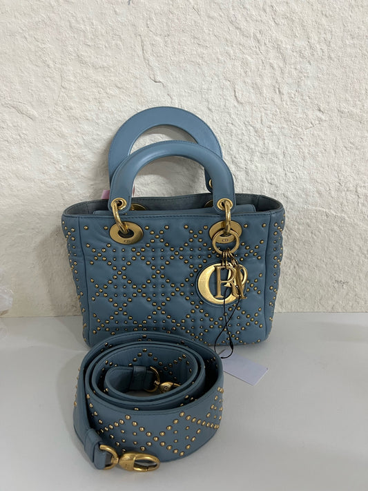 Dior - Lady Dior - Leather - Blue - (mini)