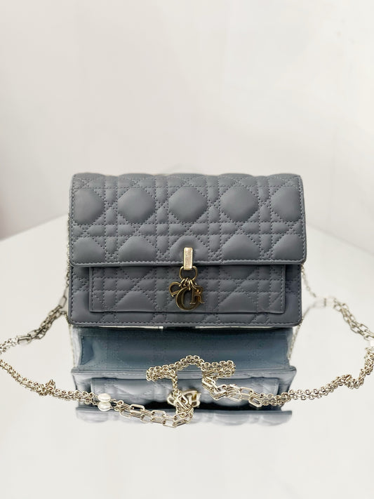 Dior - Lady Dior - Leather - Blue - (mini)