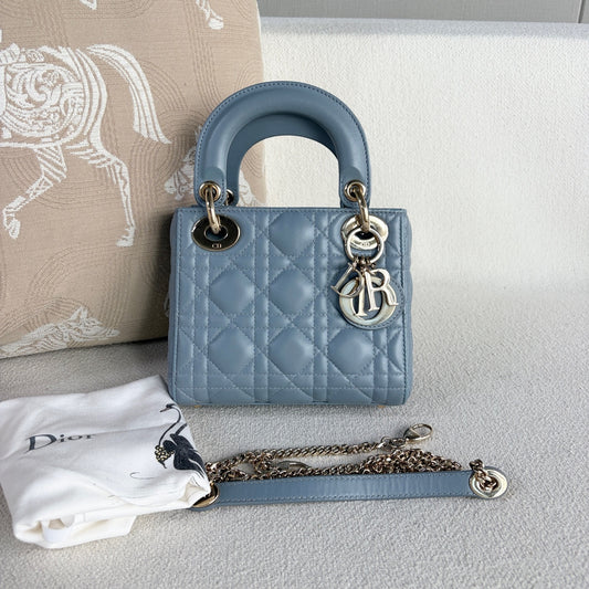 Dior - Lady Dior - Leather - Blue - (mini)