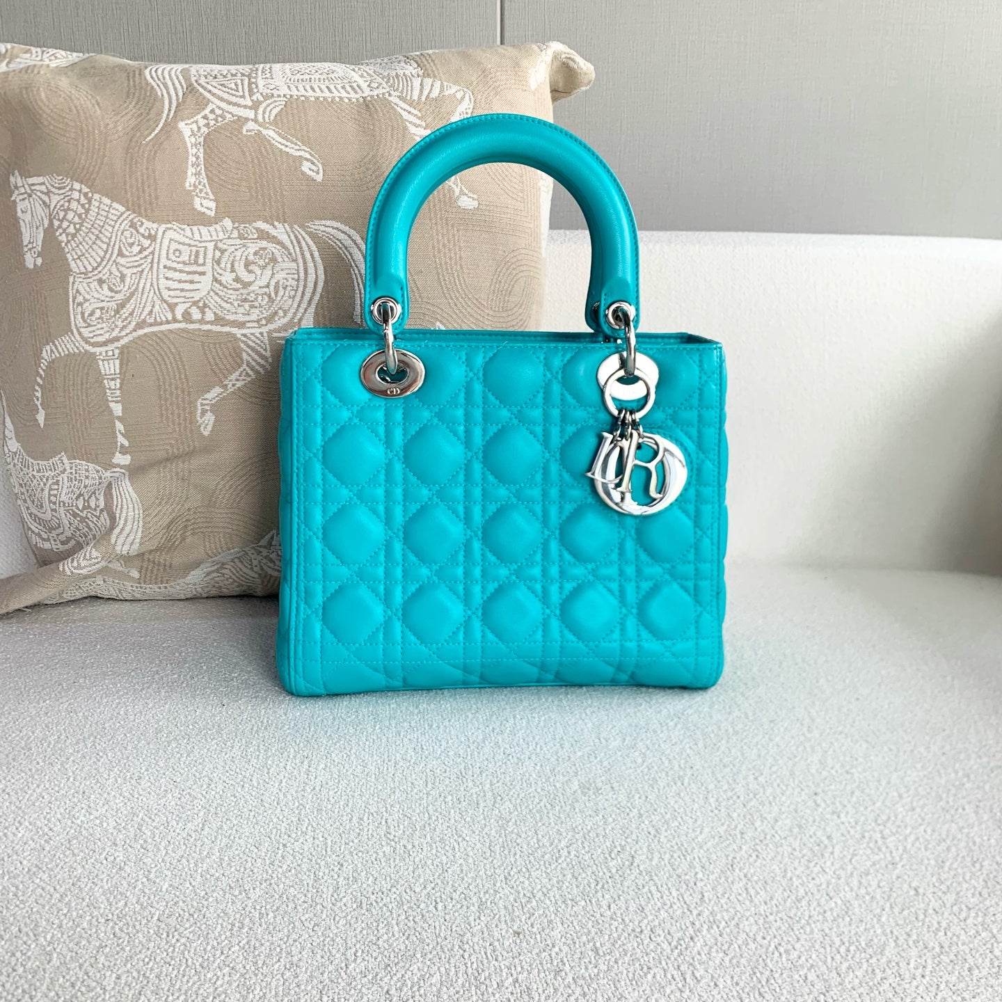 Dior - Lady Dior - Leather - Blue - (mini)
