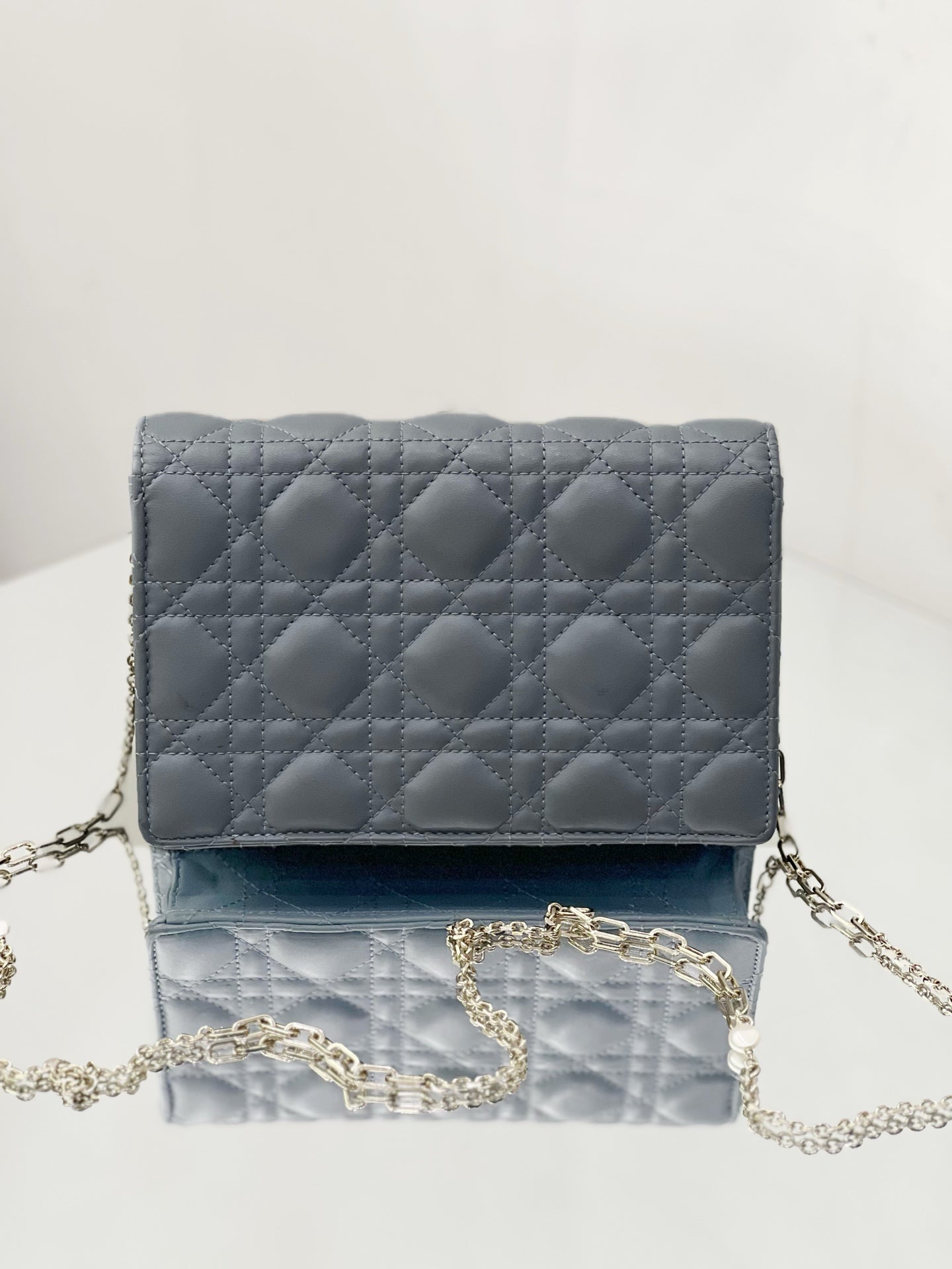 Dior - Lady Dior - Leather - Blue - (mini)