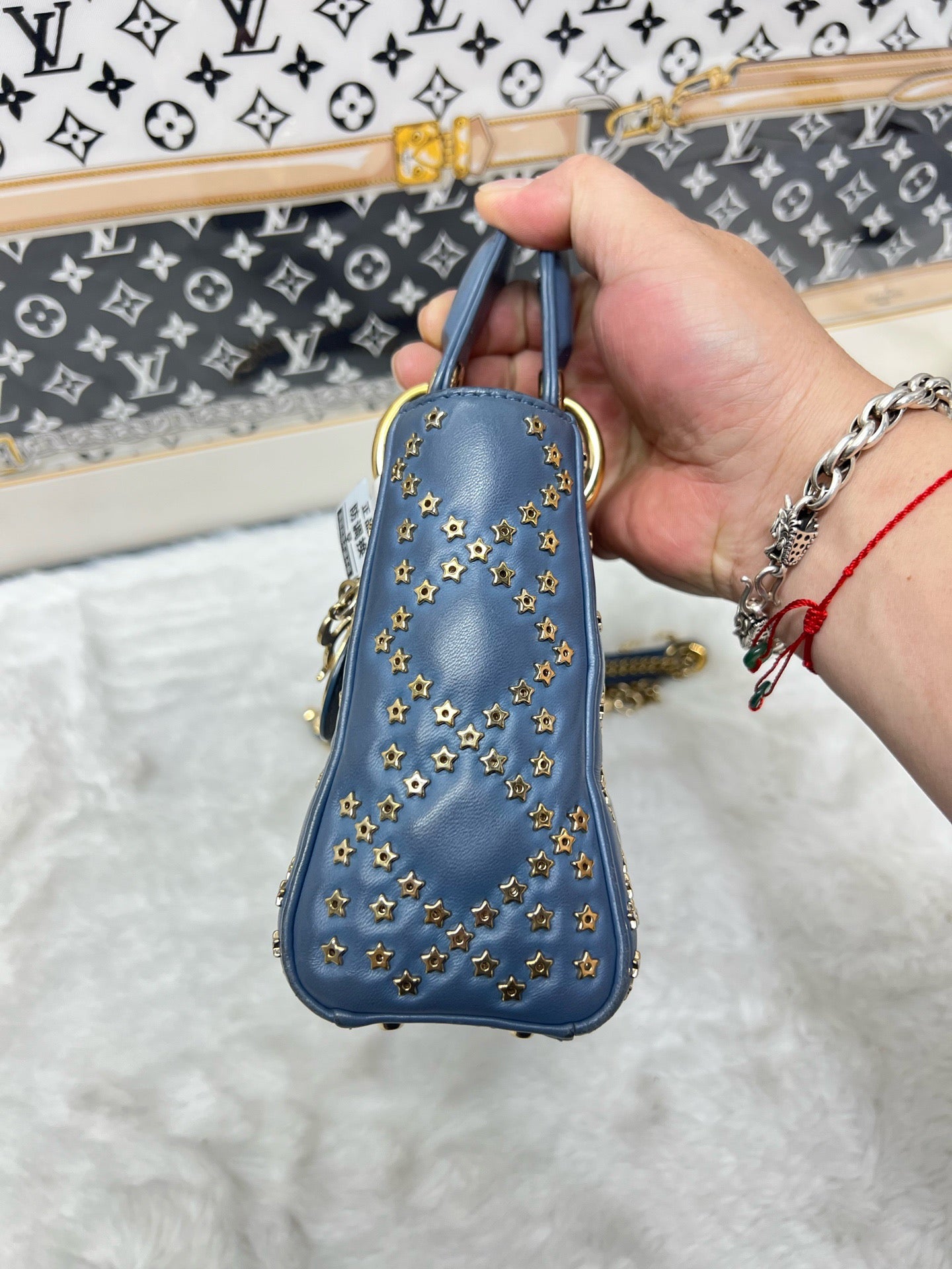 Dior - Lady Dior - Leather - Blue - (mini)