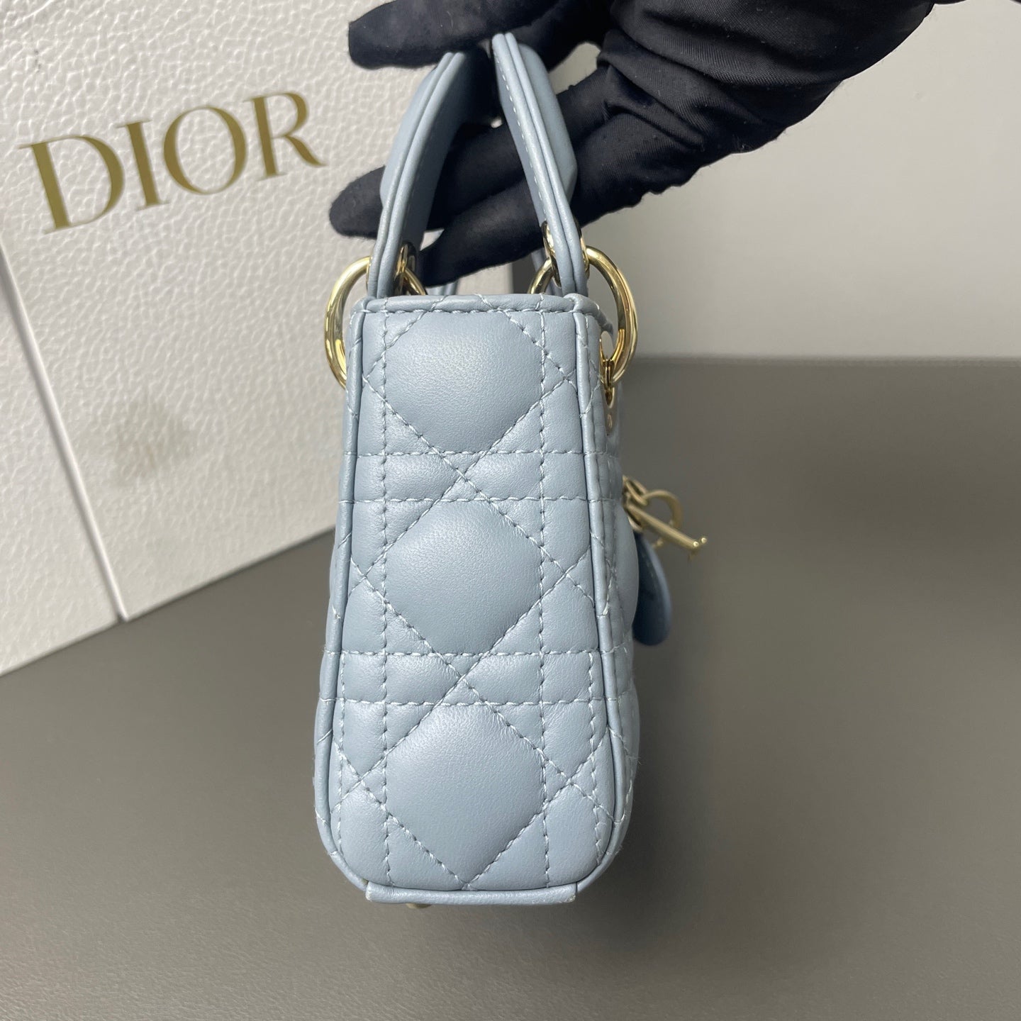 Dior - Lady Dior - Leather - Blue - (mini)