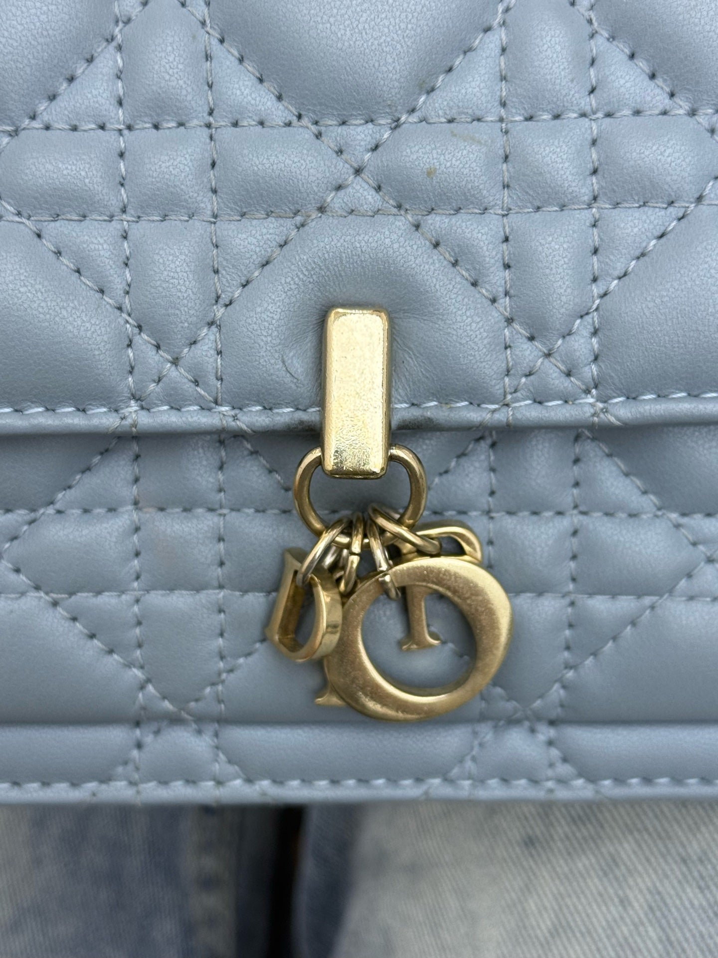 Dior - Lady Dior - Leather - Blue - (mini)