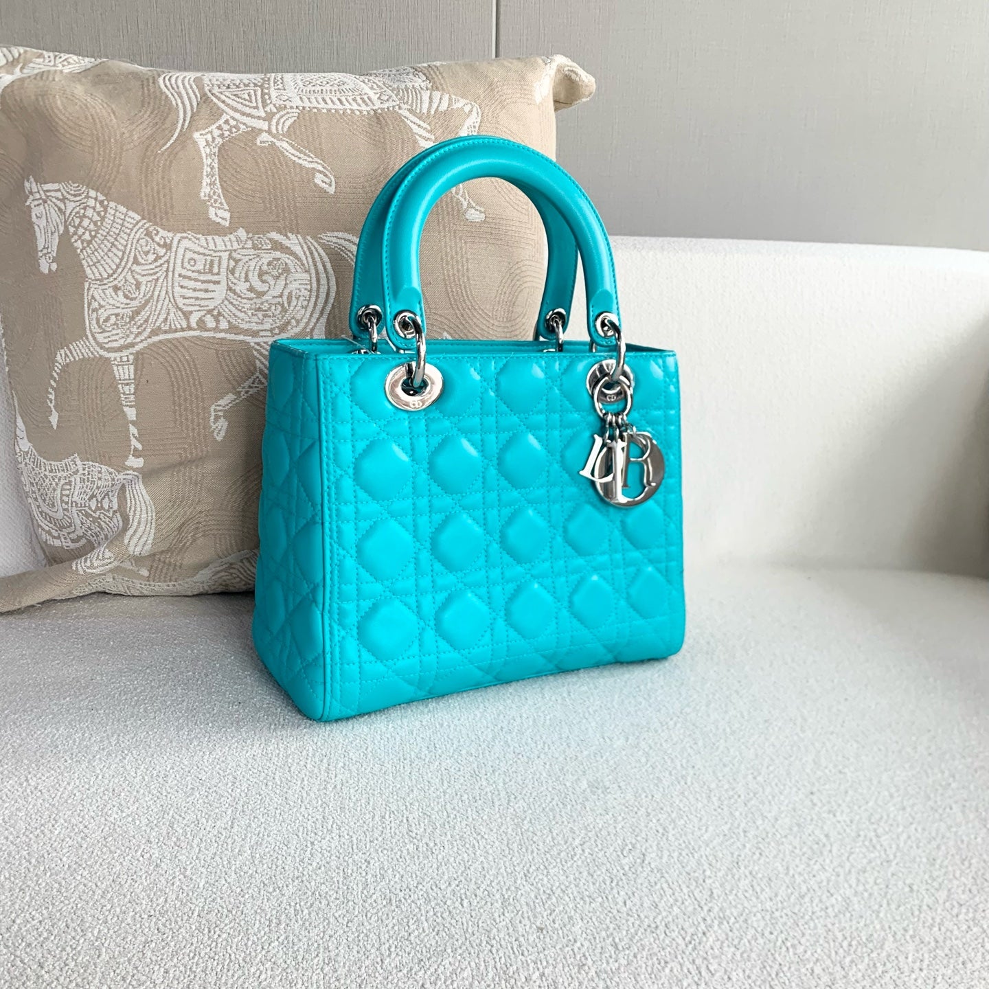 Dior - Lady Dior - Leather - Blue - (mini)