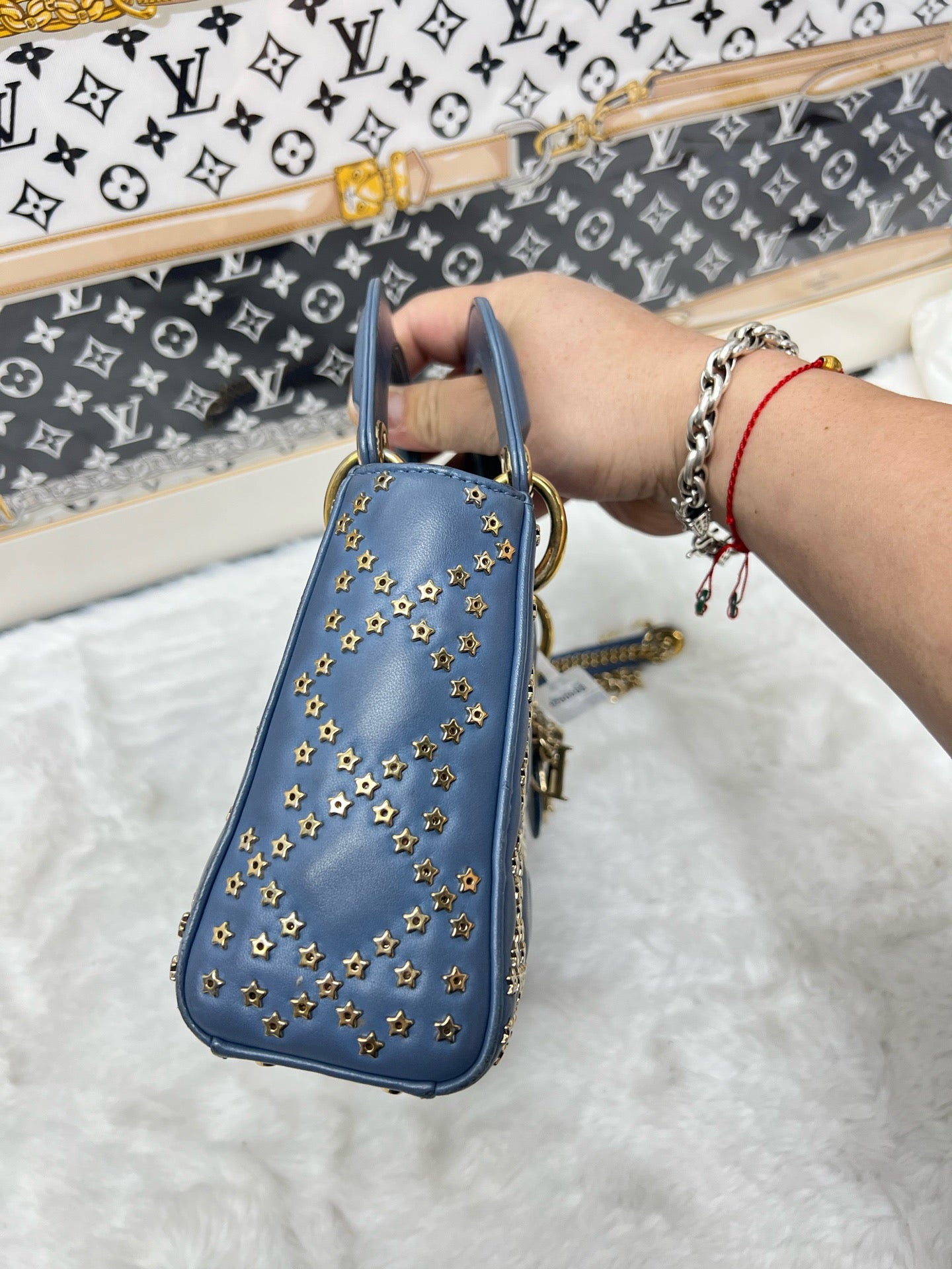 Dior - Lady Dior - Leather - Blue - (mini)