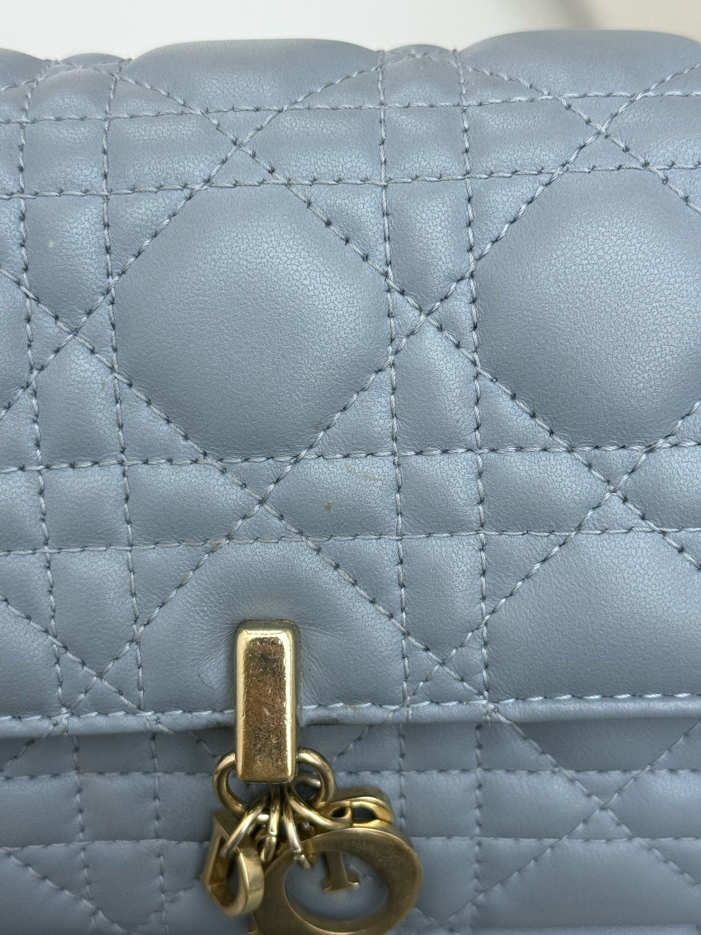 Dior - Lady Dior - Leather - Blue - (mini)