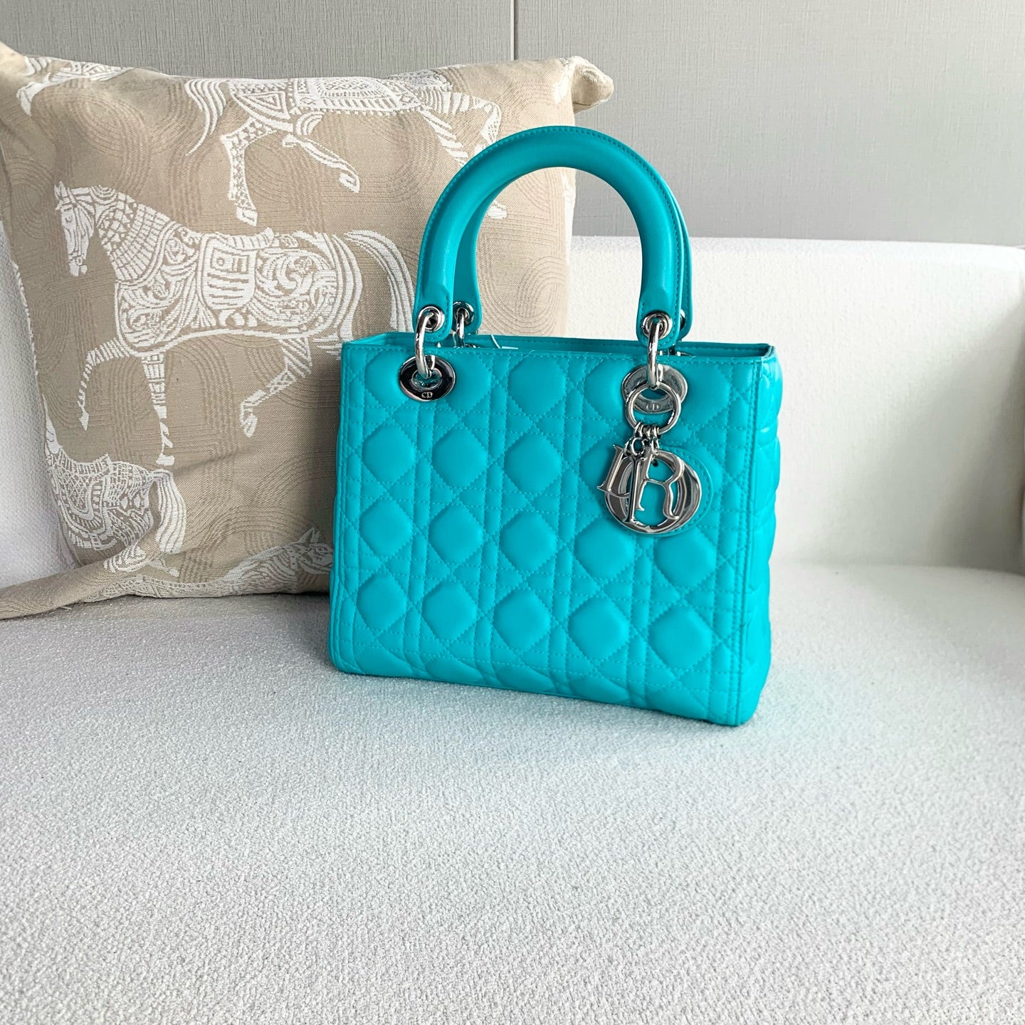 Dior - Lady Dior - Leather - Blue - (mini)
