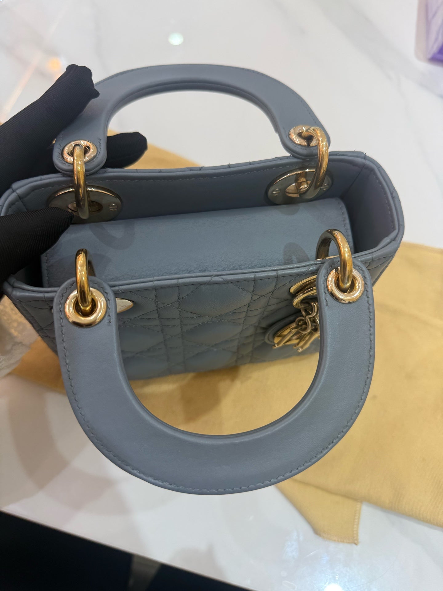 Dior - Lady Dior - Leather - Blue - (mini)