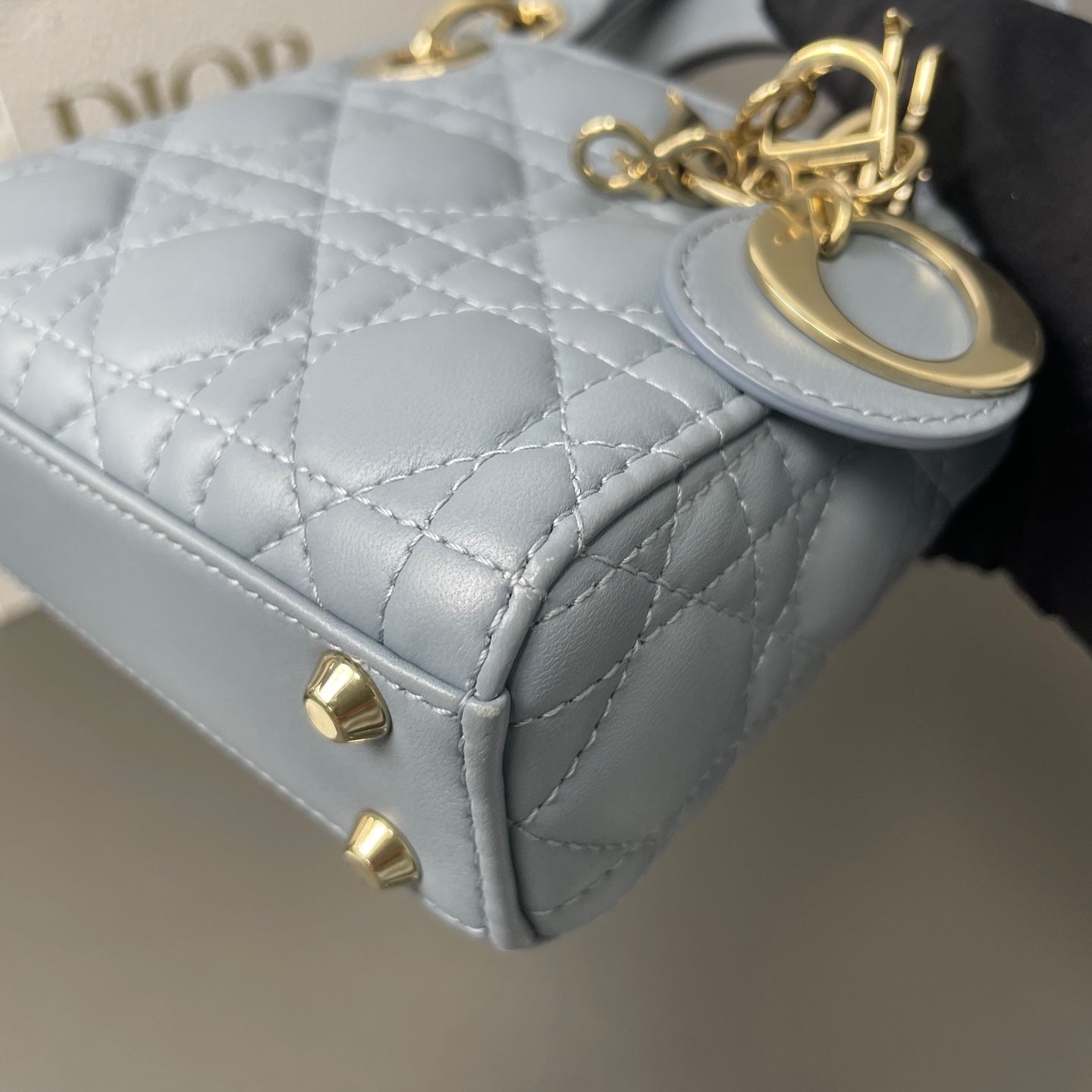 Dior - Lady Dior - Leather - Blue - (mini)