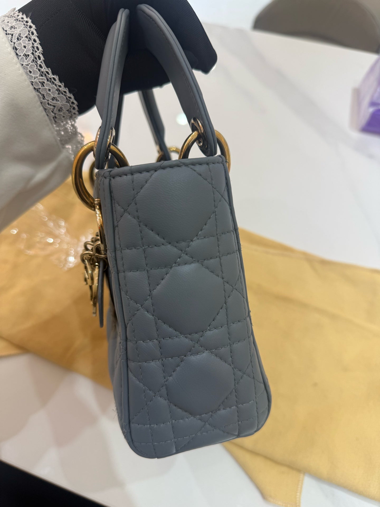 Dior - Lady Dior - Leather - Blue - (mini)
