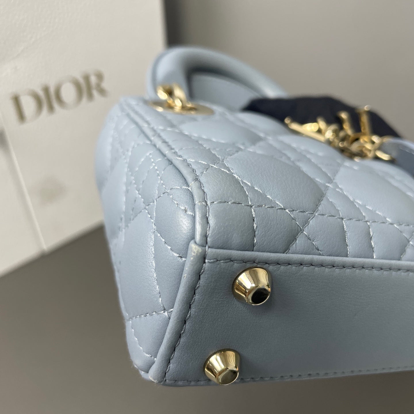 Dior - Lady Dior - Leather - Blue - (mini)