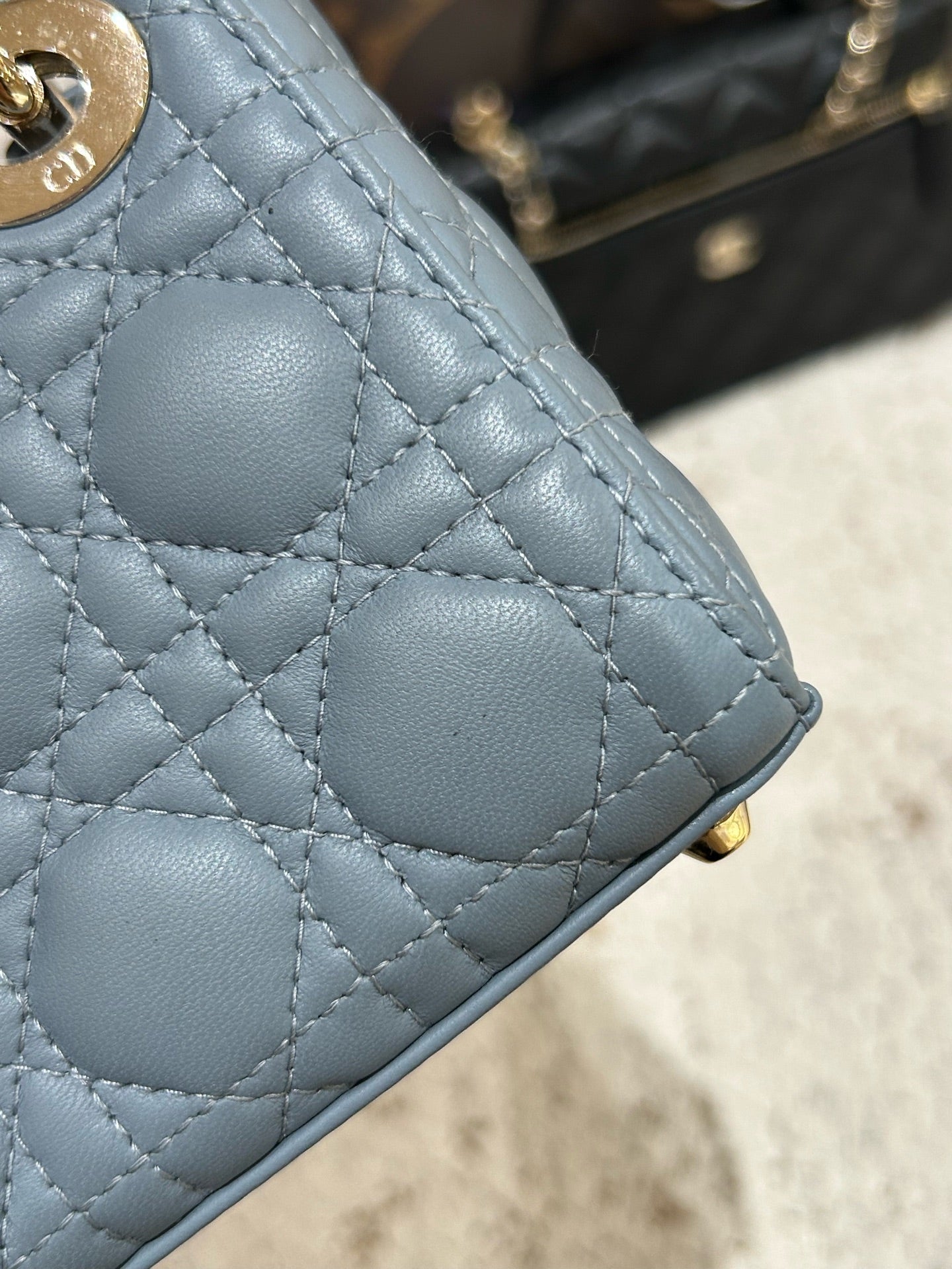 Dior - Lady Dior - Leather - Blue - (mini)