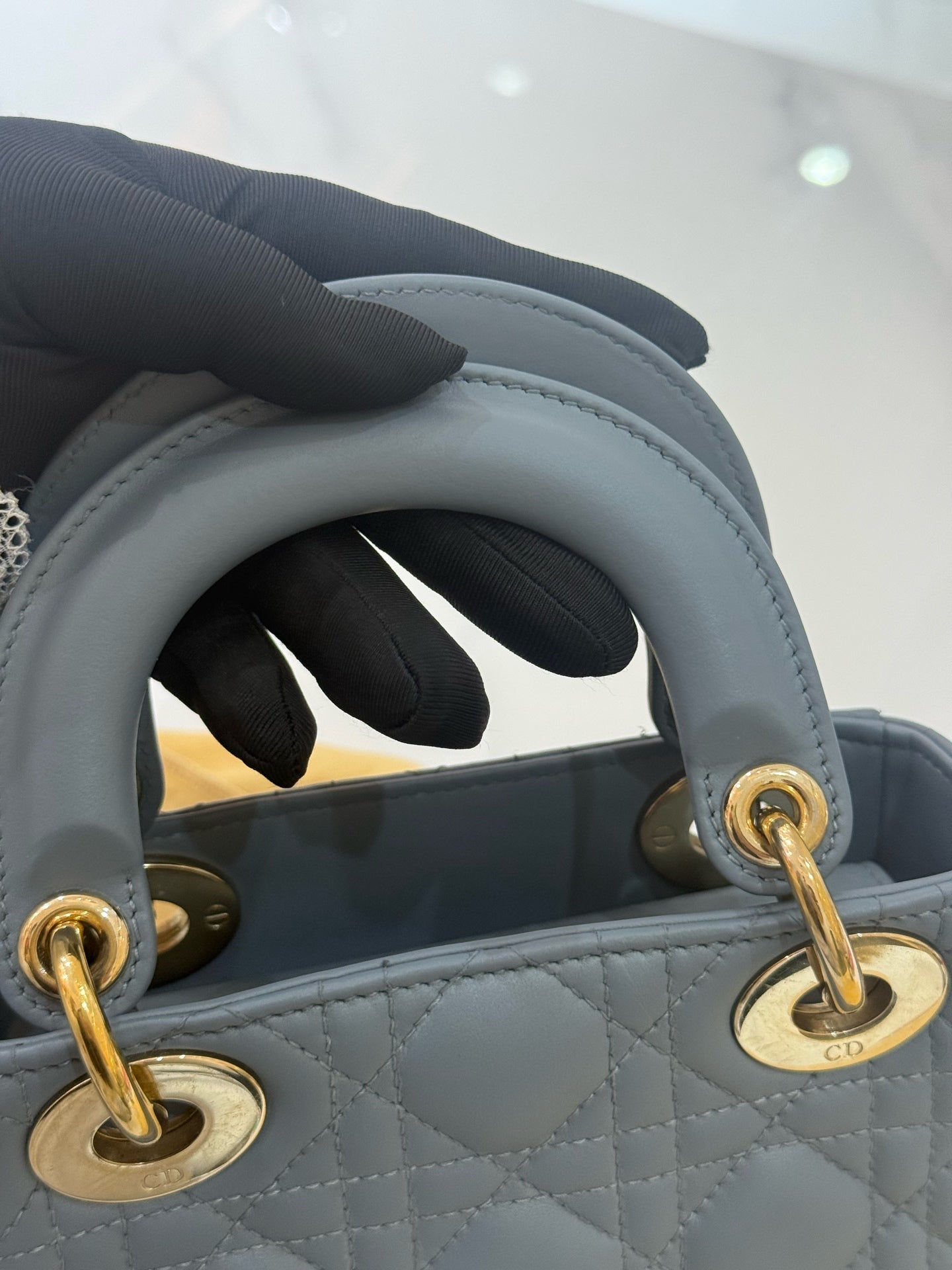 Dior - Lady Dior - Leather - Blue - (mini)