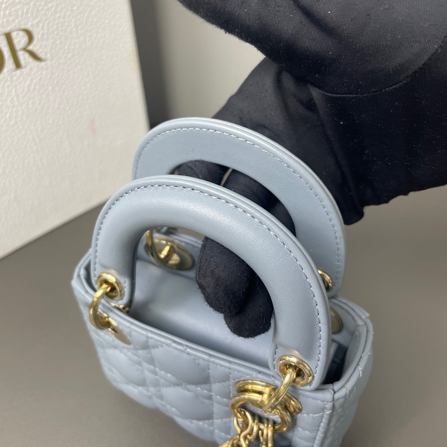 Dior - Lady Dior - Leather - Blue - (mini)
