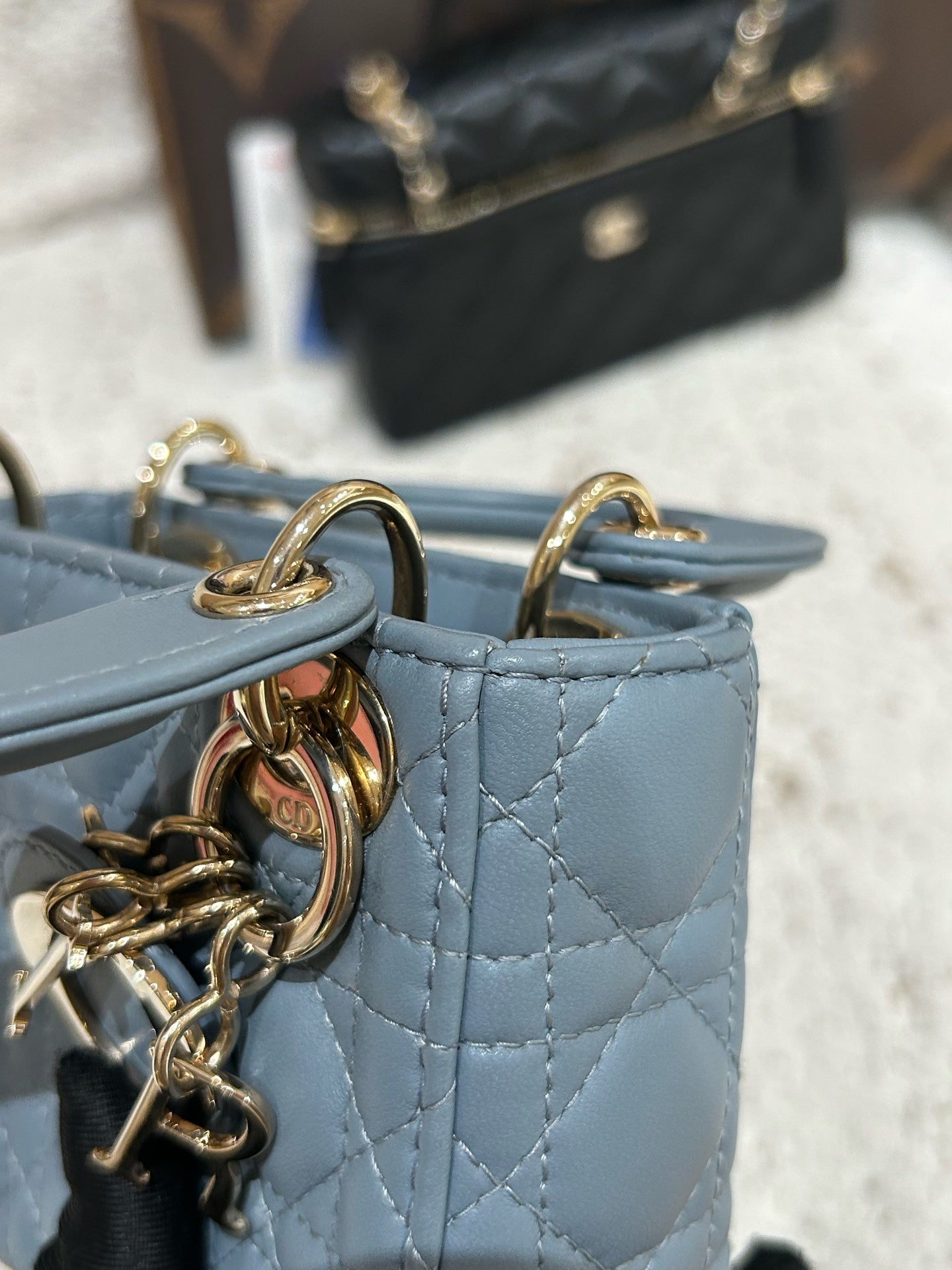 Dior - Lady Dior - Leather - Blue - (mini)