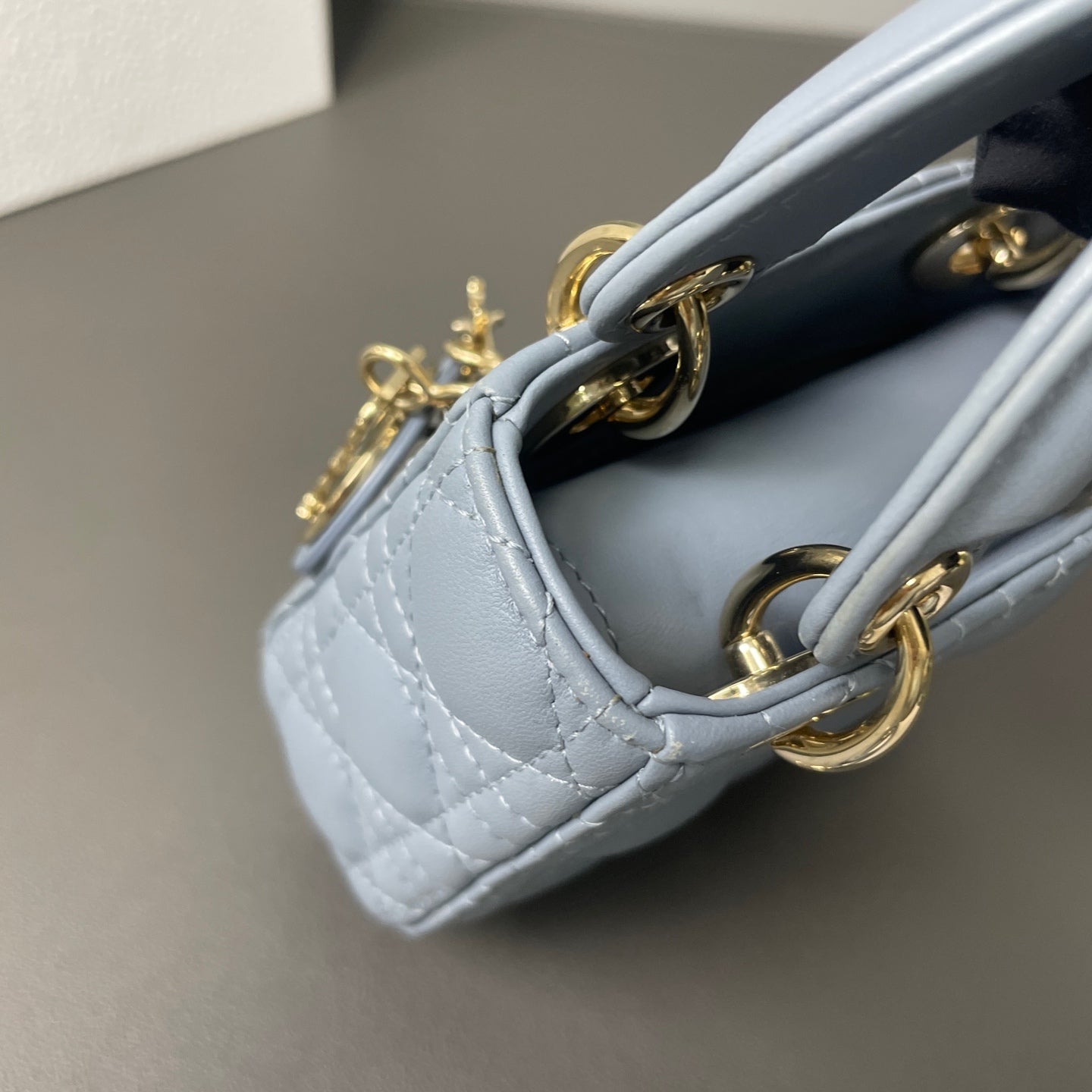 Dior - Lady Dior - Leather - Blue - (mini)