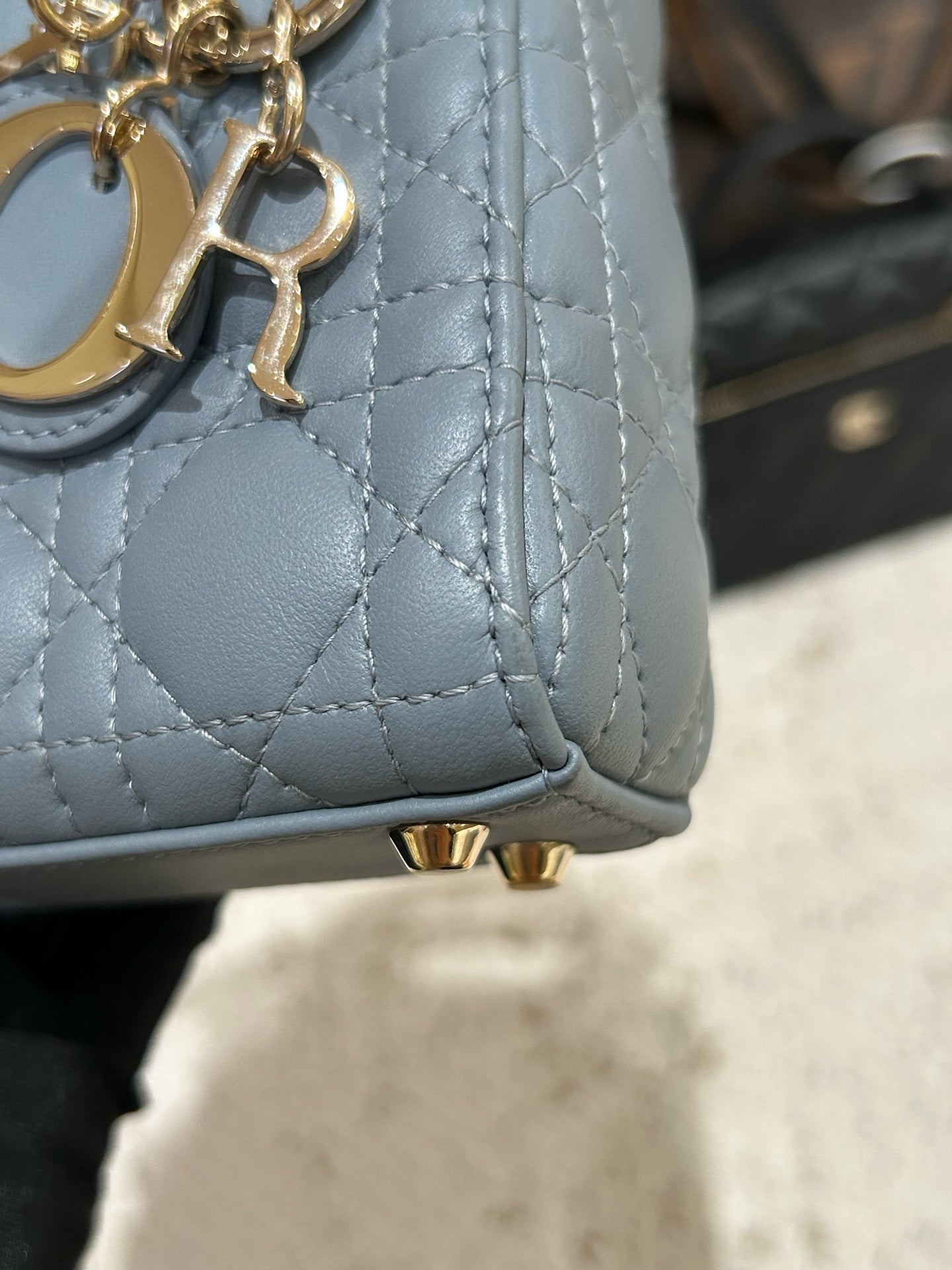 Dior - Lady Dior - Leather - Blue - (mini)