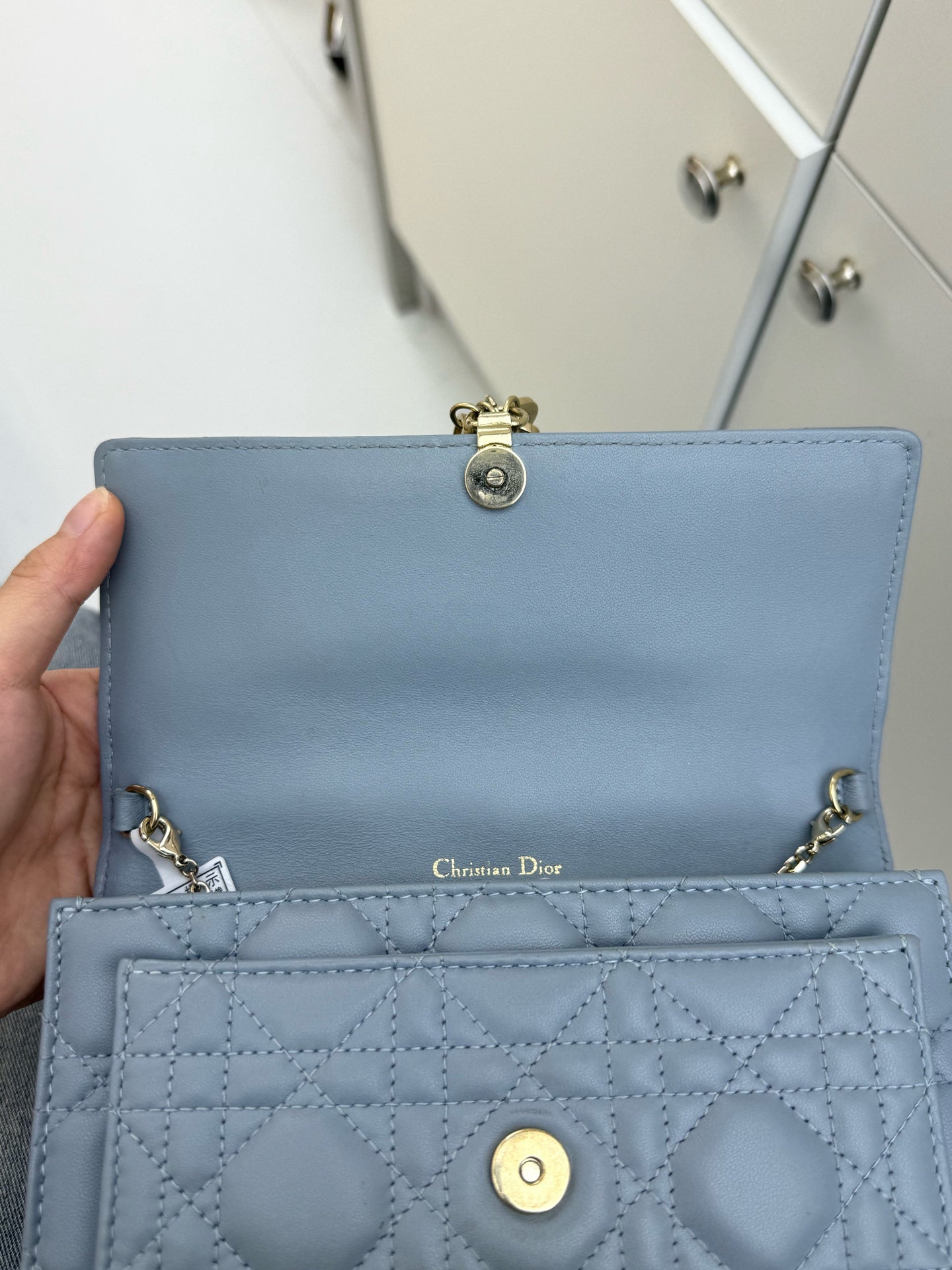 Dior - Lady Dior - Leather - Blue - (mini)