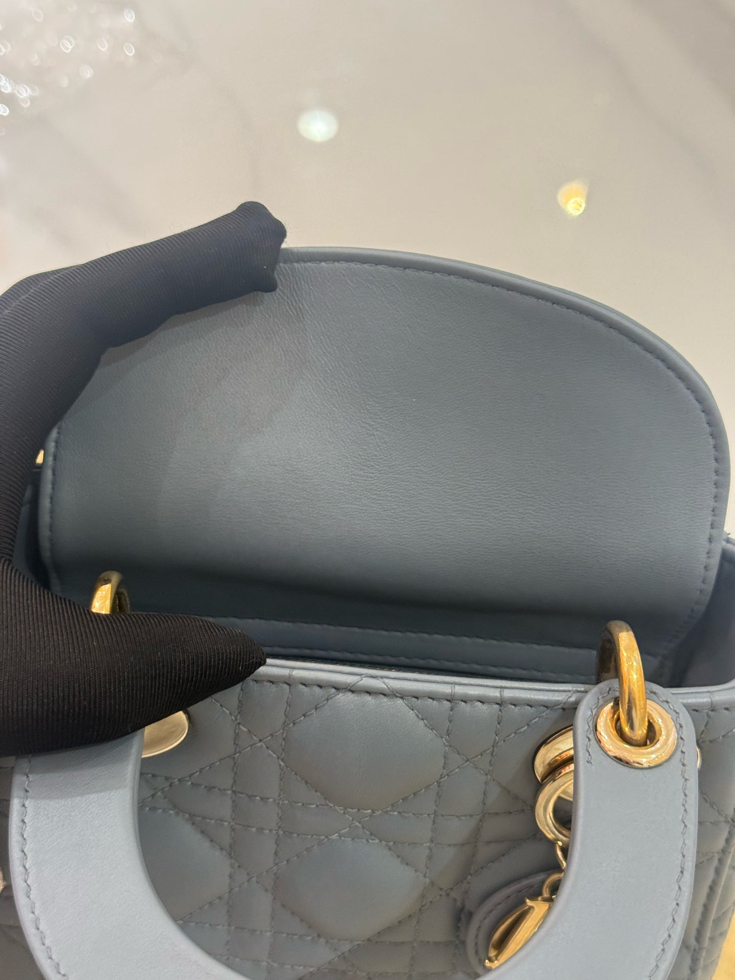 Dior - Lady Dior - Leather - Blue - (mini)