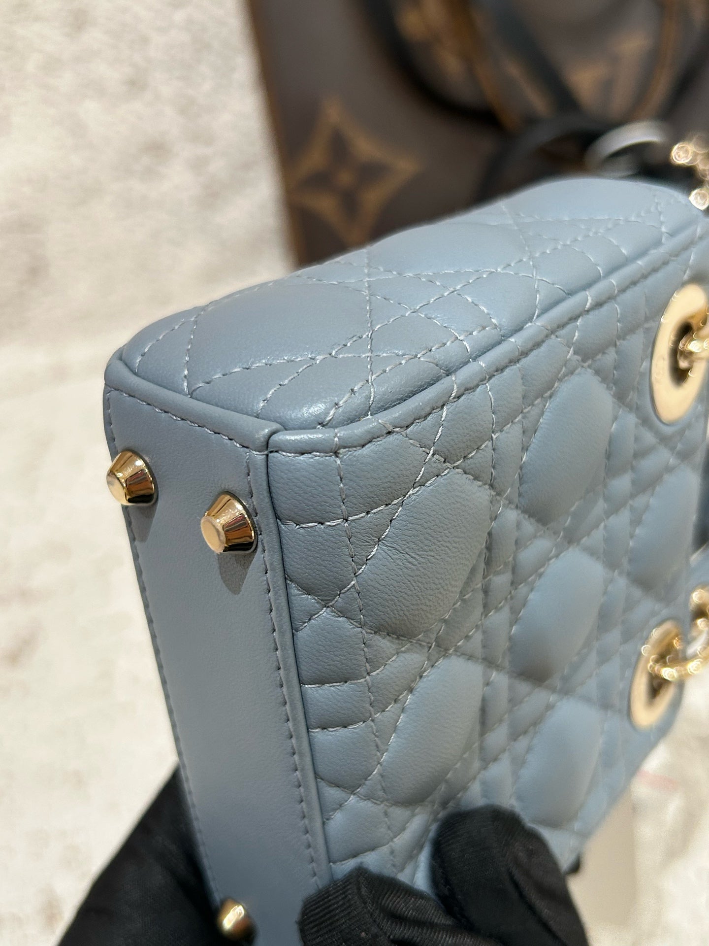 Dior - Lady Dior - Leather - Blue - (mini)