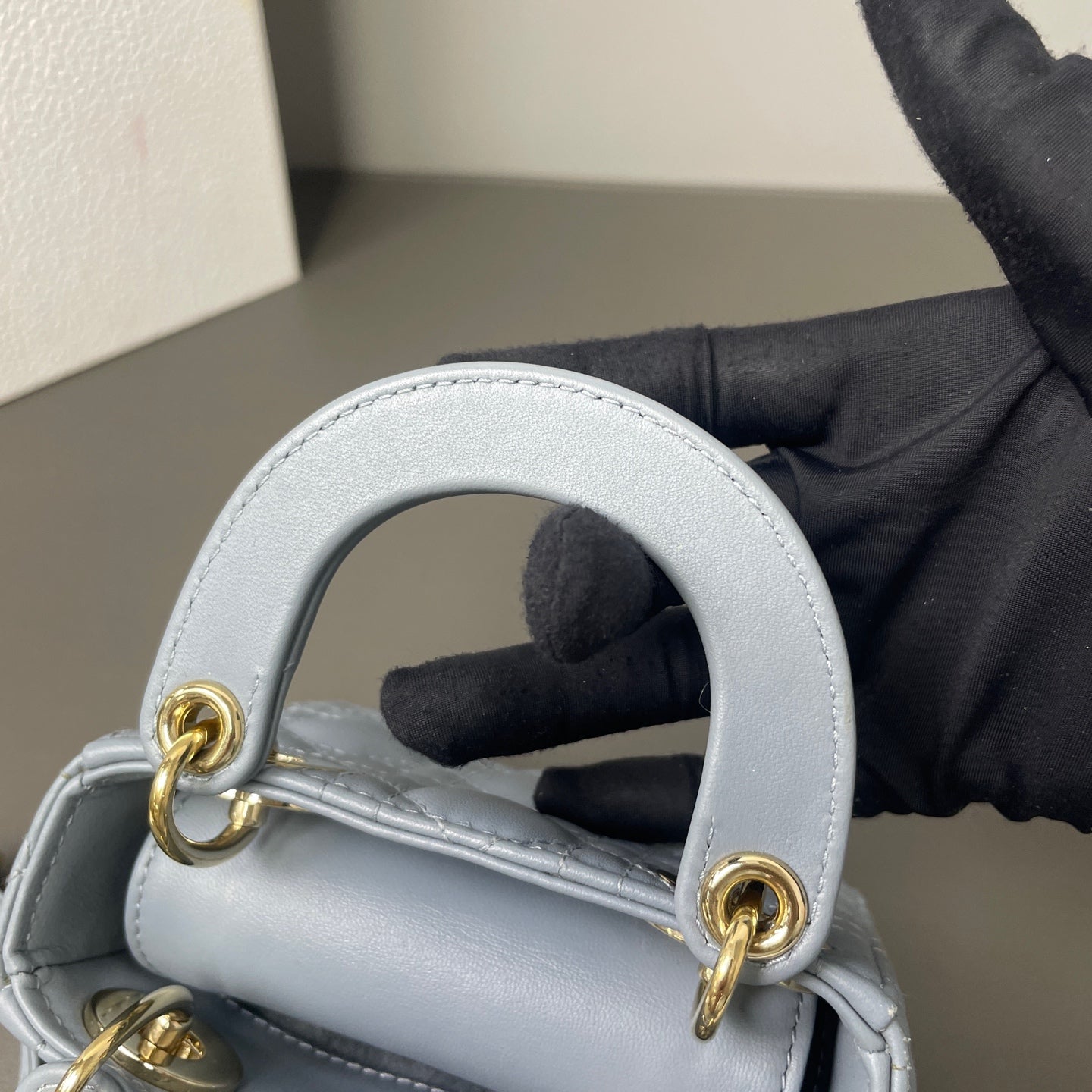 Dior - Lady Dior - Leather - Blue - (mini)