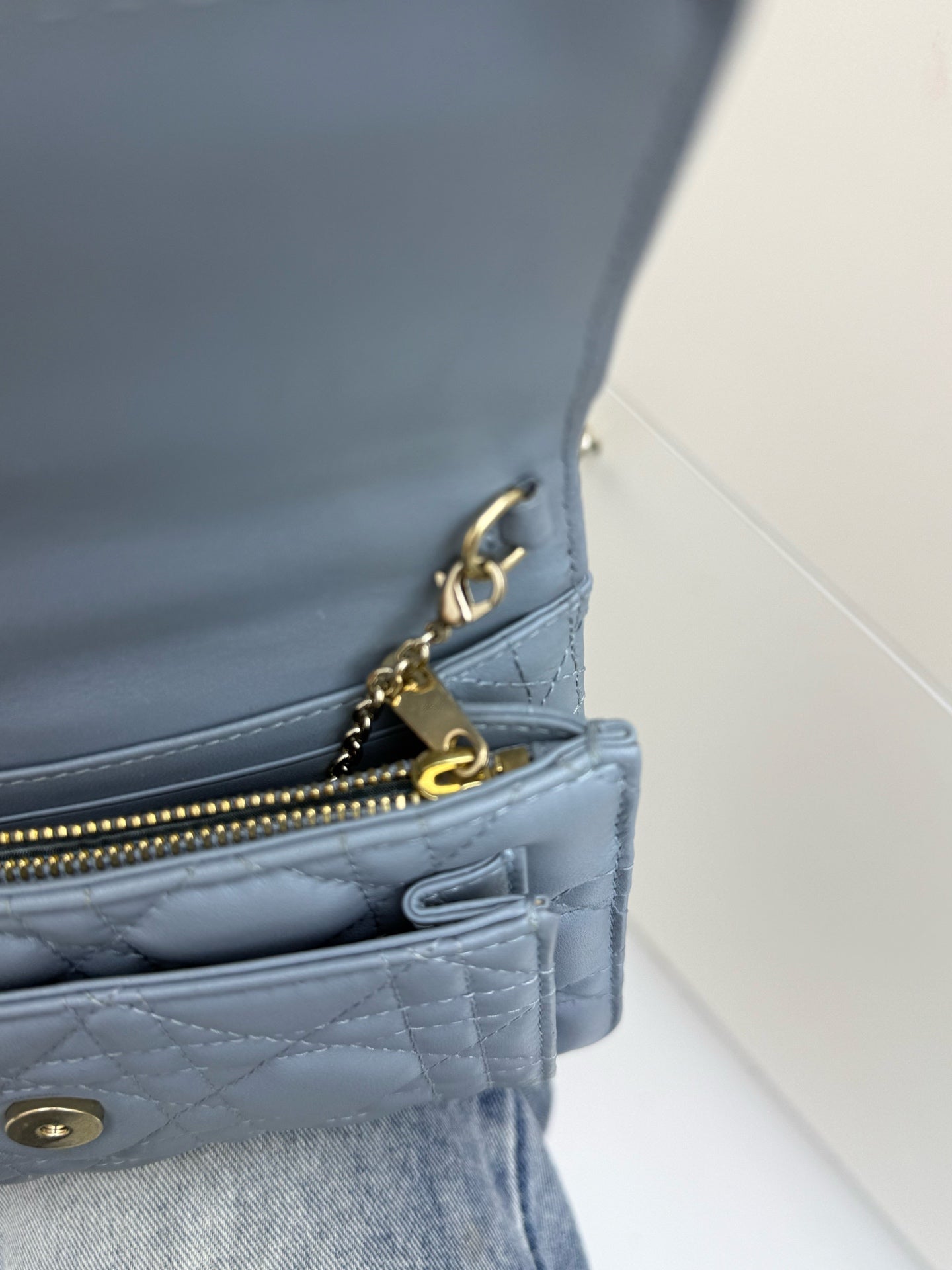 Dior - Lady Dior - Leather - Blue - (mini)
