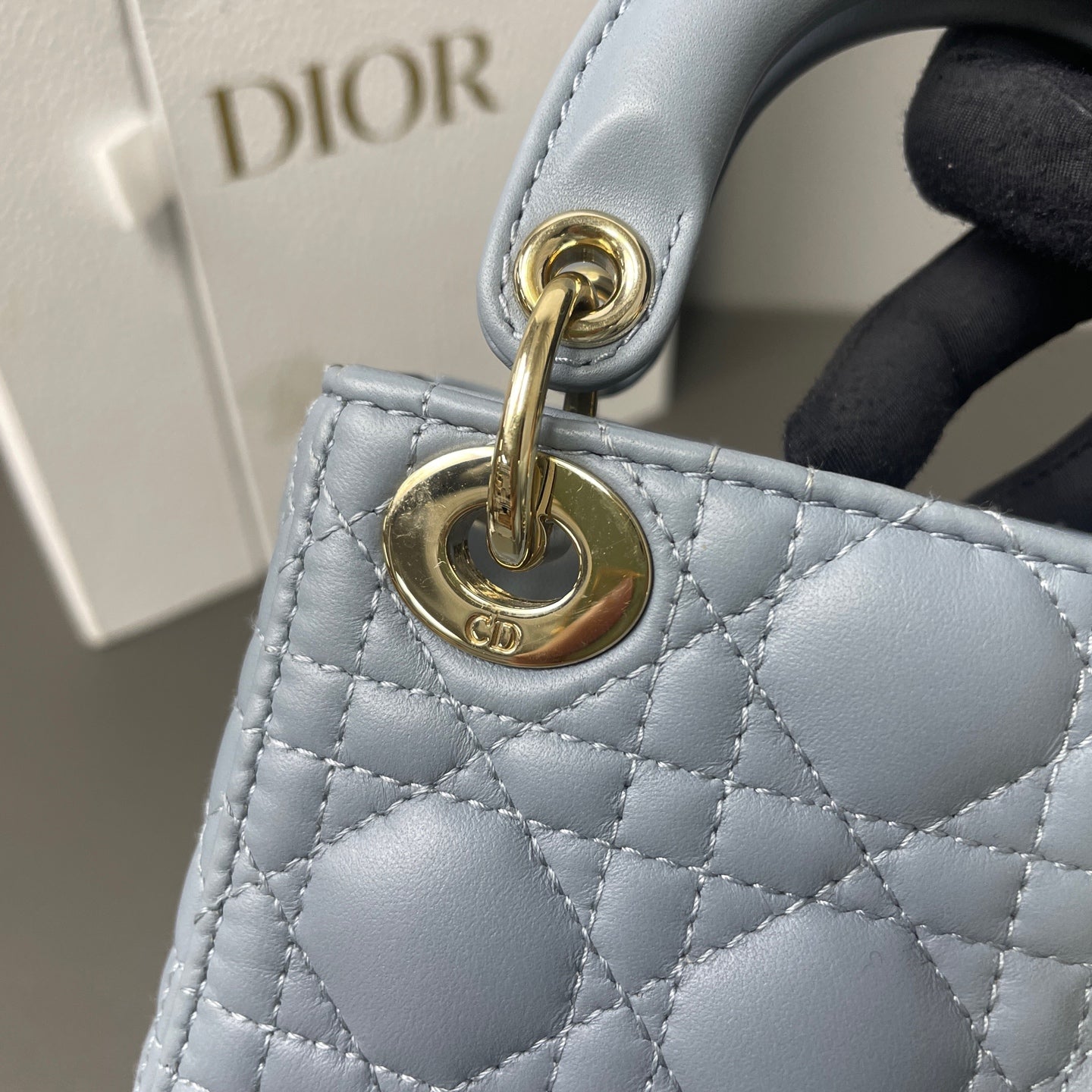 Dior - Lady Dior - Leather - Blue - (mini)