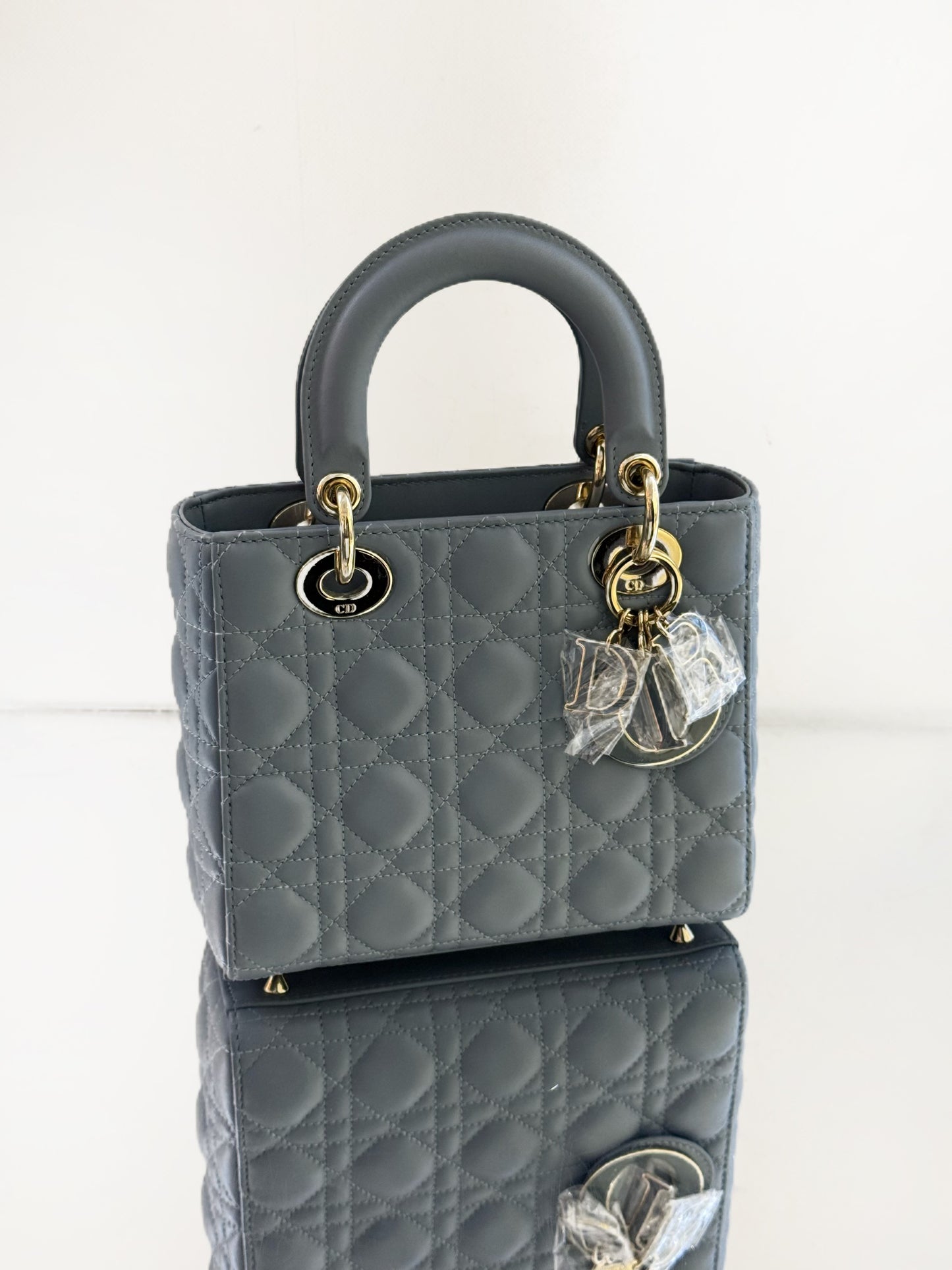 Dior - Lady Dior - Leather - Blue - (small)