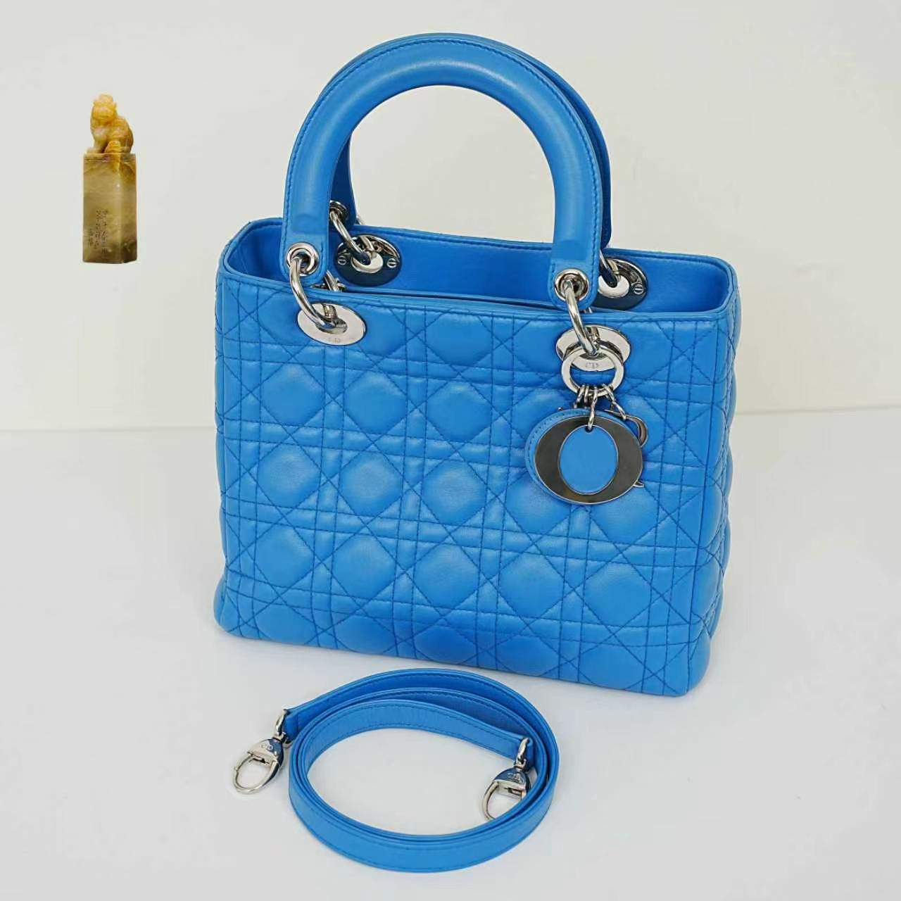 Dior - Lady Dior - Leather - Blue - (small)