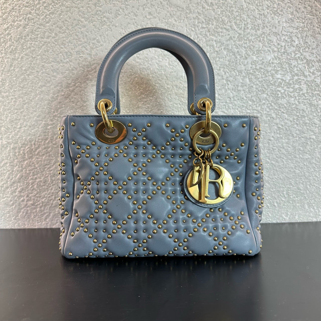 Dior - Lady Dior - Leather - Blue - (Small)