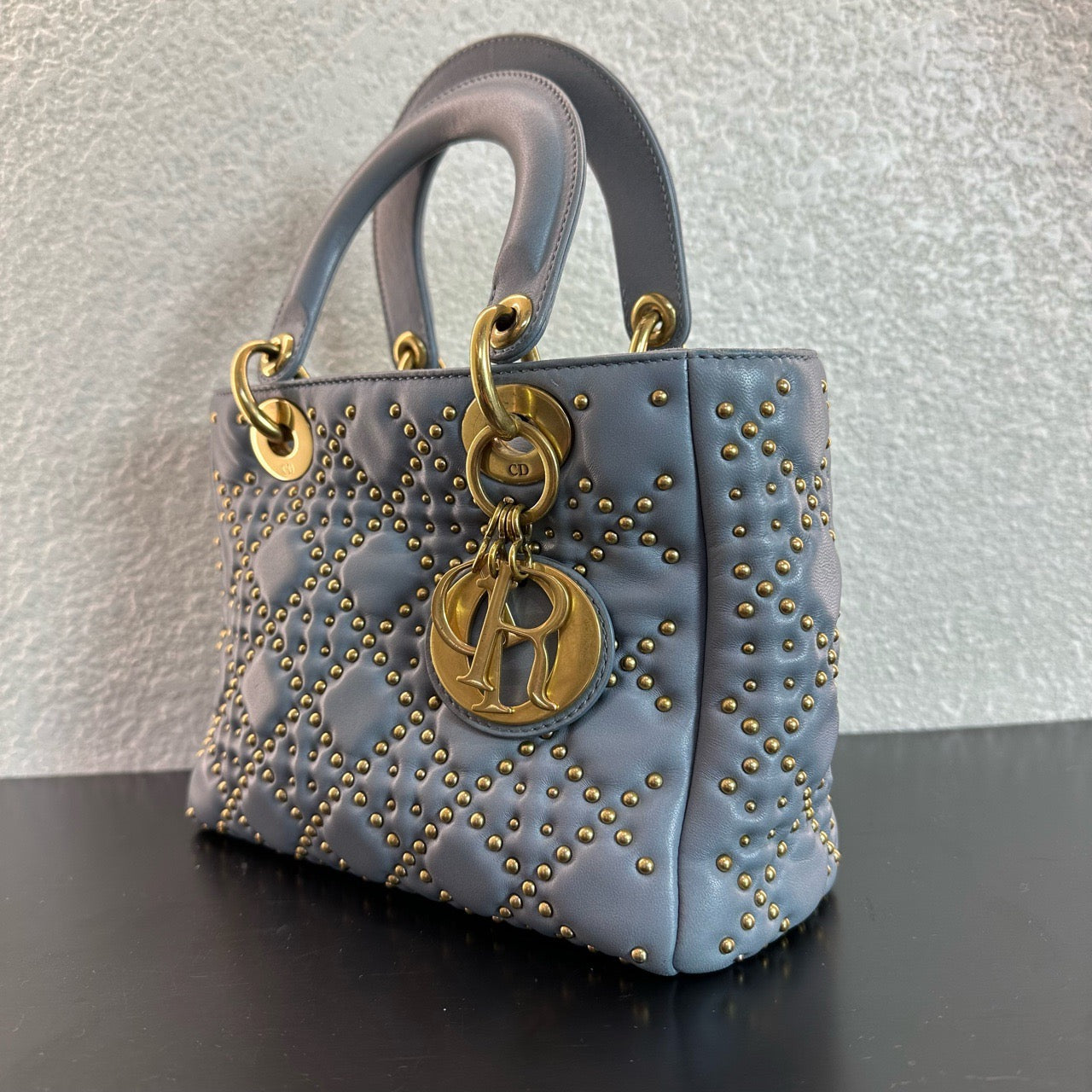 Dior - Lady Dior - Leather - Blue - (Small)