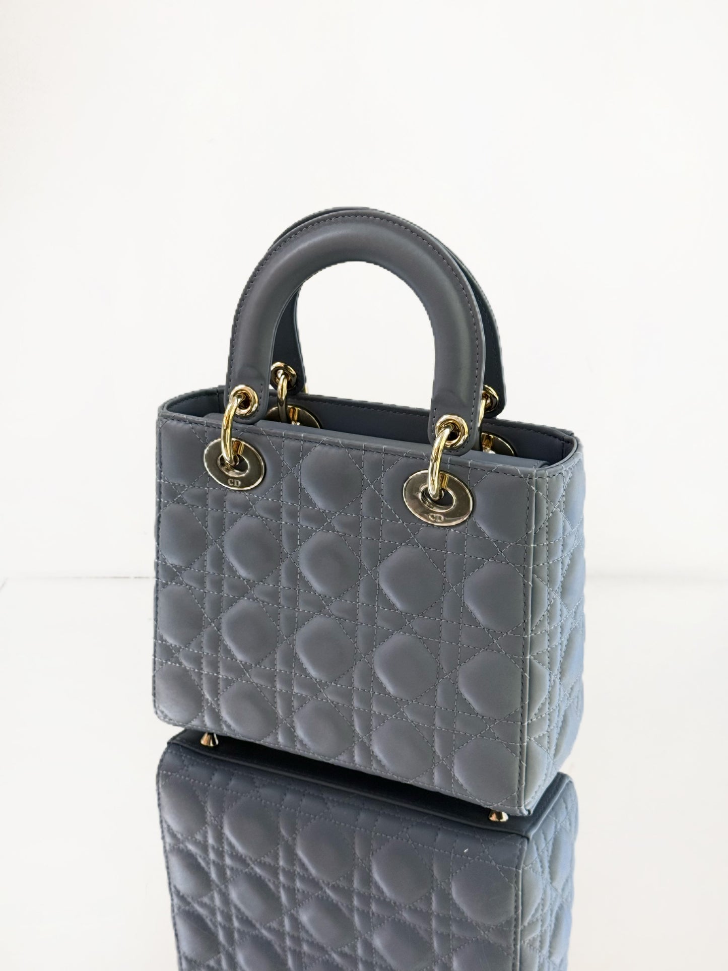 Dior - Lady Dior - Leather - Blue - (small)