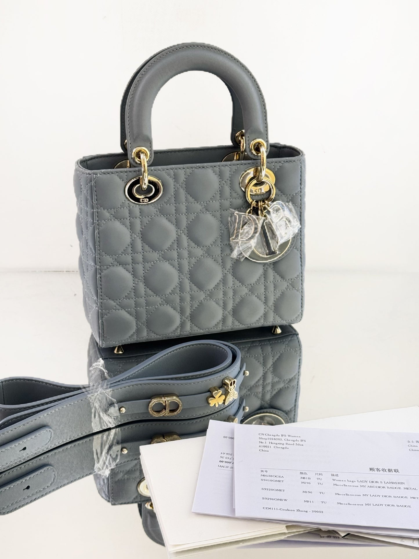 Dior - Lady Dior - Leather - Blue - (small)