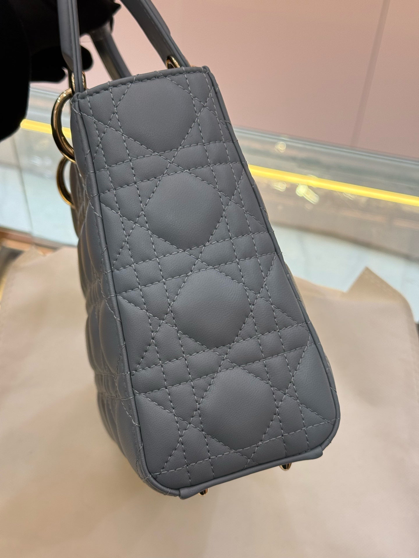 Dior - Lady Dior - Leather - Blue - (small)