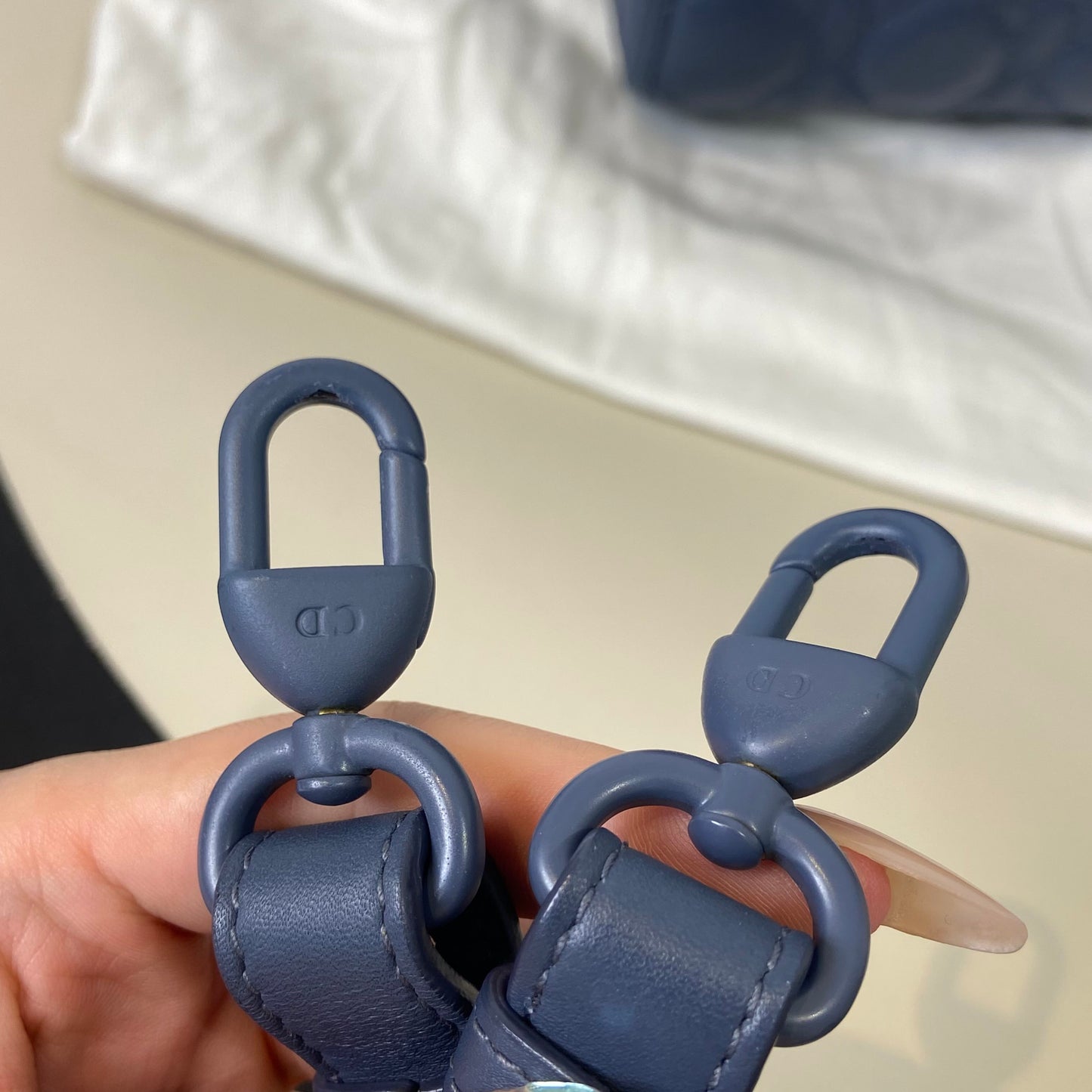 Dior - Lady Dior - Leather - Blue - (Small)