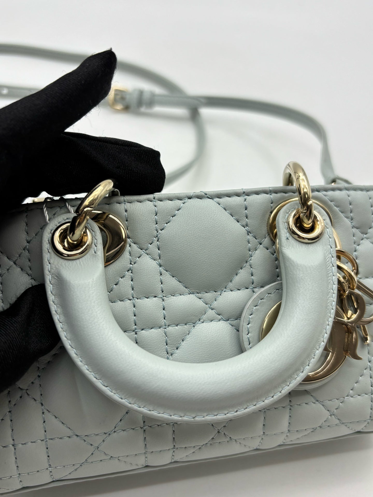 Dior - Lady Dior - Leather - Blue - (small)